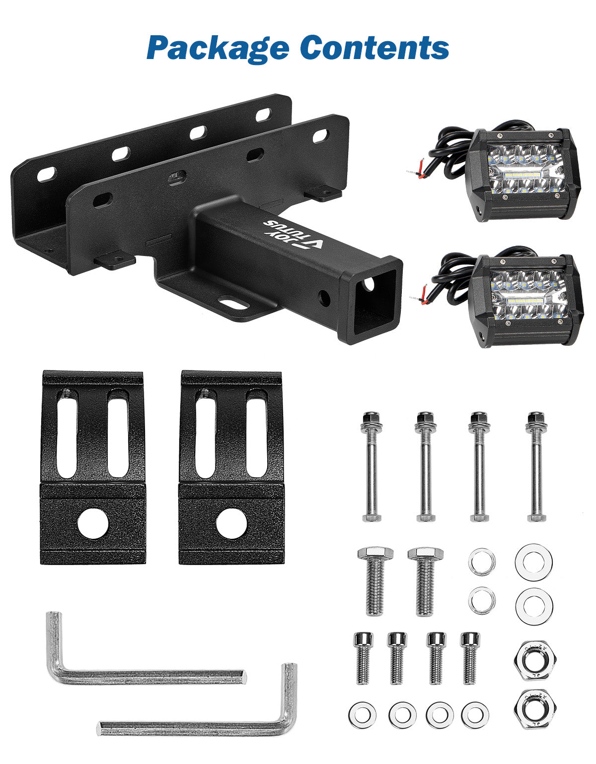 Jeep Wrangler JK & JL Class 3 Trailer Hitch with LED Lights | 2" Receiver