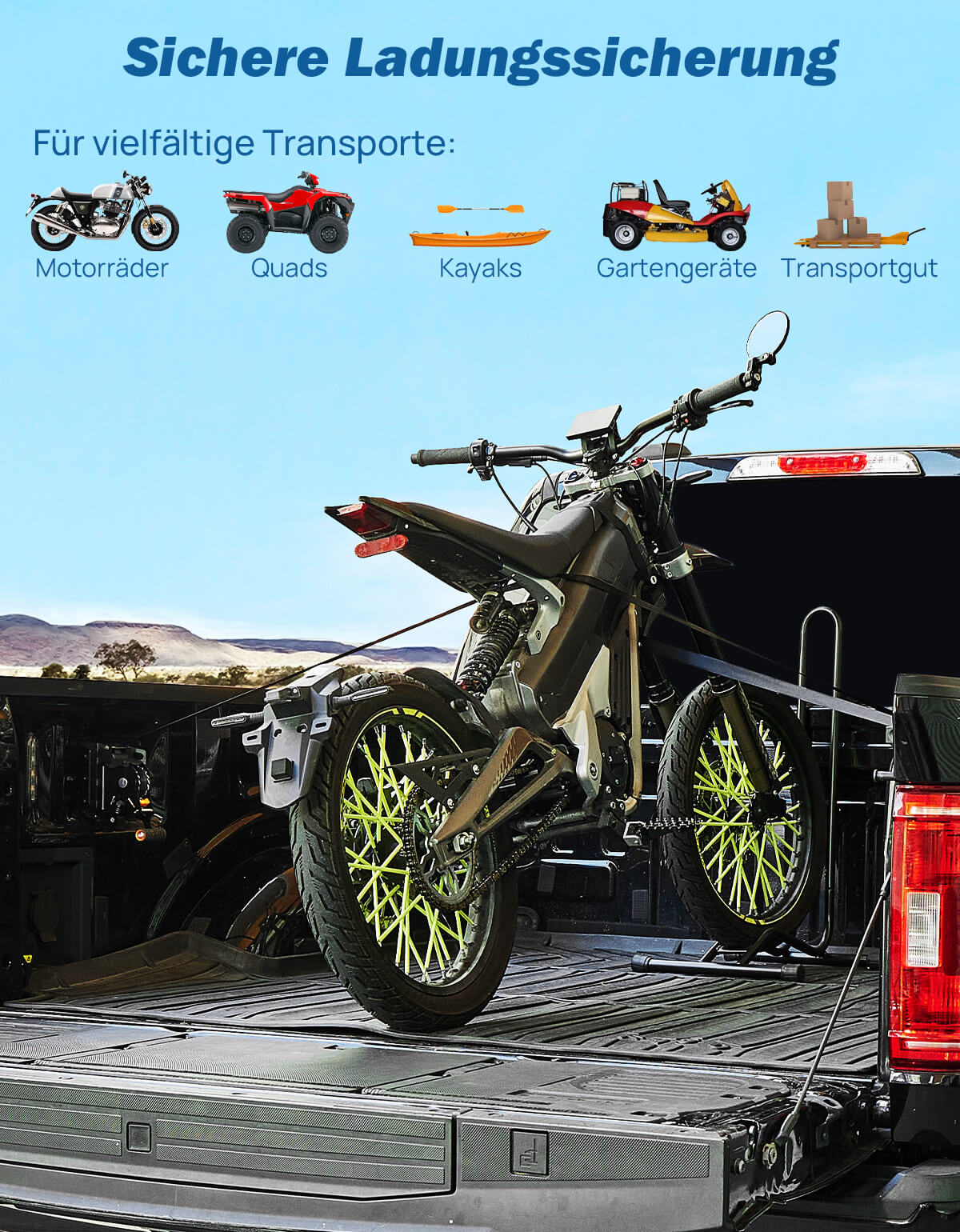 Retractable Ratchet Straps for Ford F-150 2015–2026, 2-Pack