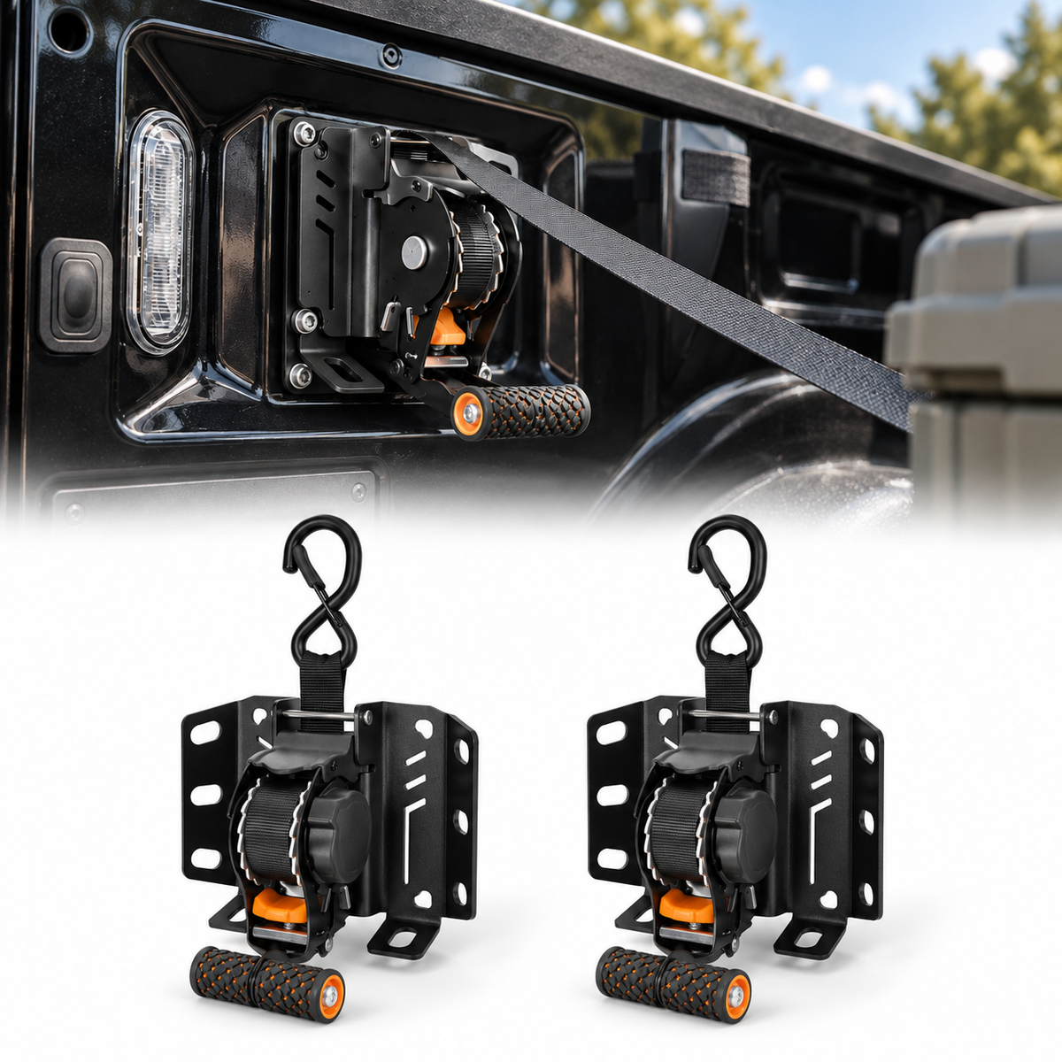 Retractable Ratchet Straps for Ford F-150 2015–2026, 2-Pack