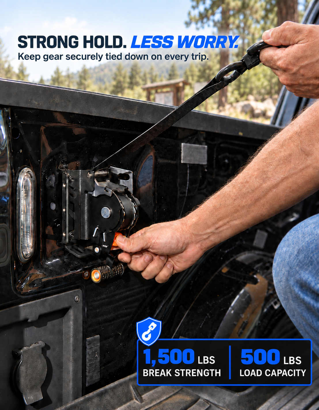 Retractable Ratchet Straps for Ford F-150 2015–2026, 2-Pack
