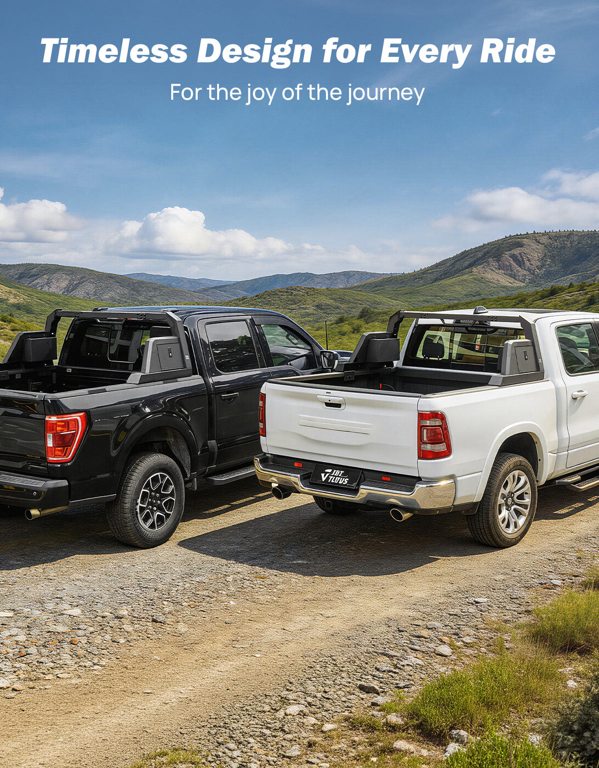 Roll Bar with Lockable Storage Boxes for Full-Size Trucks – Compatible with F150, Silverado, Ram & Tundra