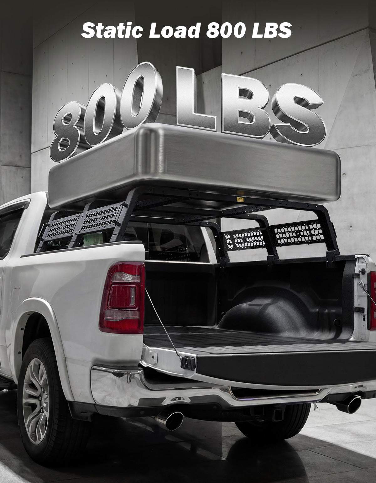 Modular Utility Rack for Full-Size Trucks | 13.3" MOLLE Bed Rack for Kayaks, Cargo & Outdoor Gear