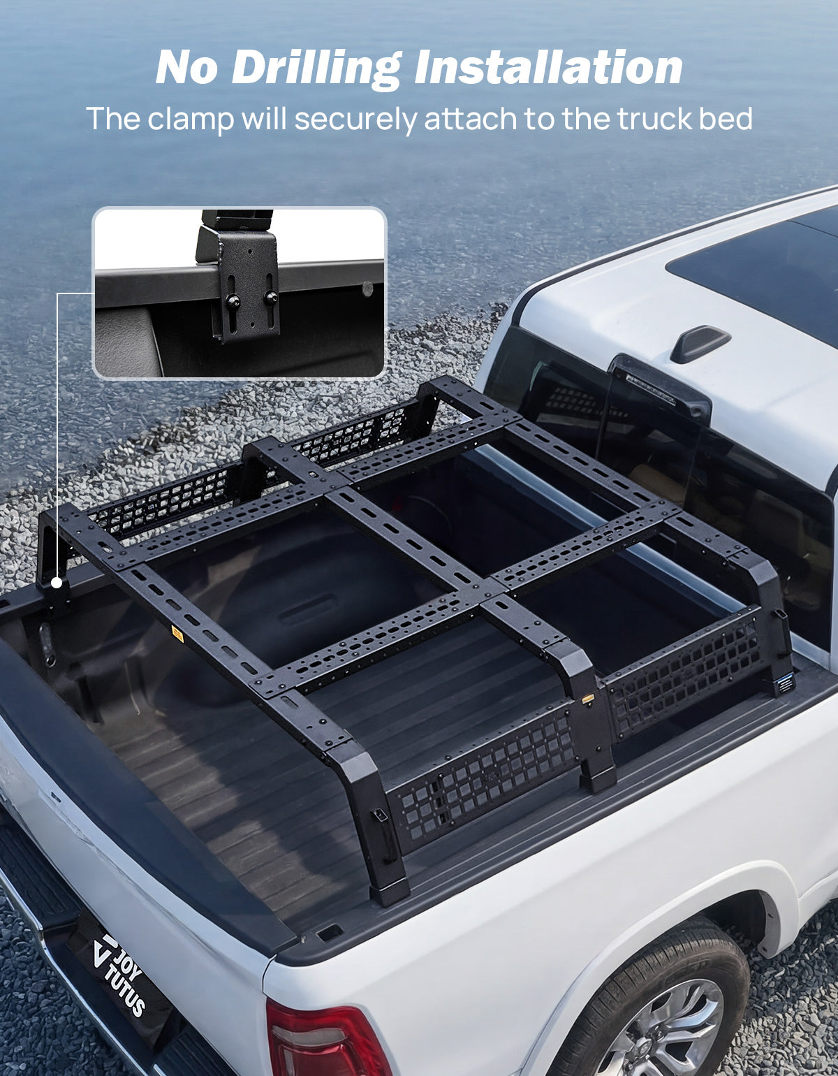 Modular Utility Rack for Full-Size Trucks | 13.3" MOLLE Bed Rack for Kayaks, Cargo & Outdoor Gear