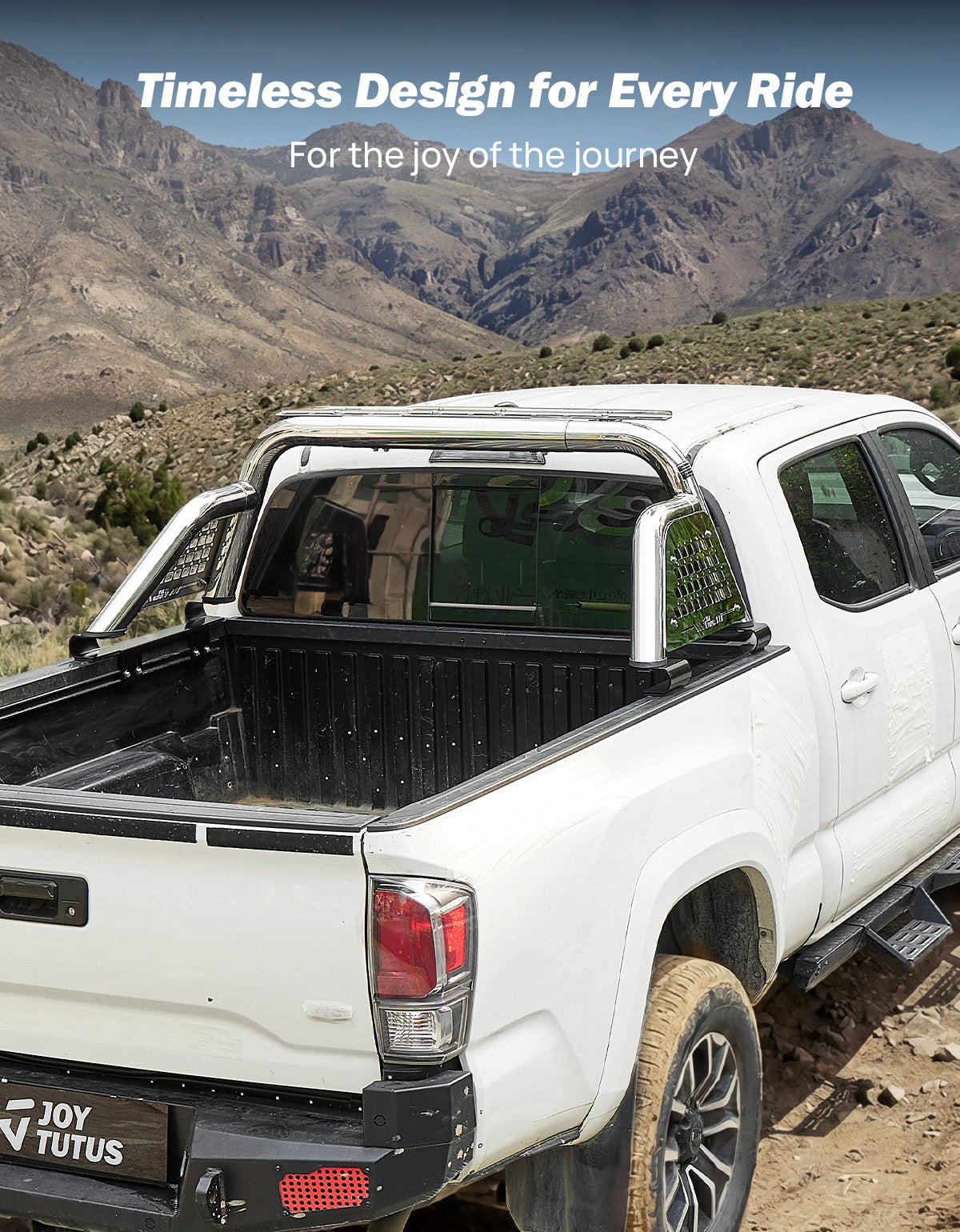 Stainless Steel Roll Bar for Mid-Size Trucks – Compatible with Tacoma, Gladiator, Ranger & Colorado