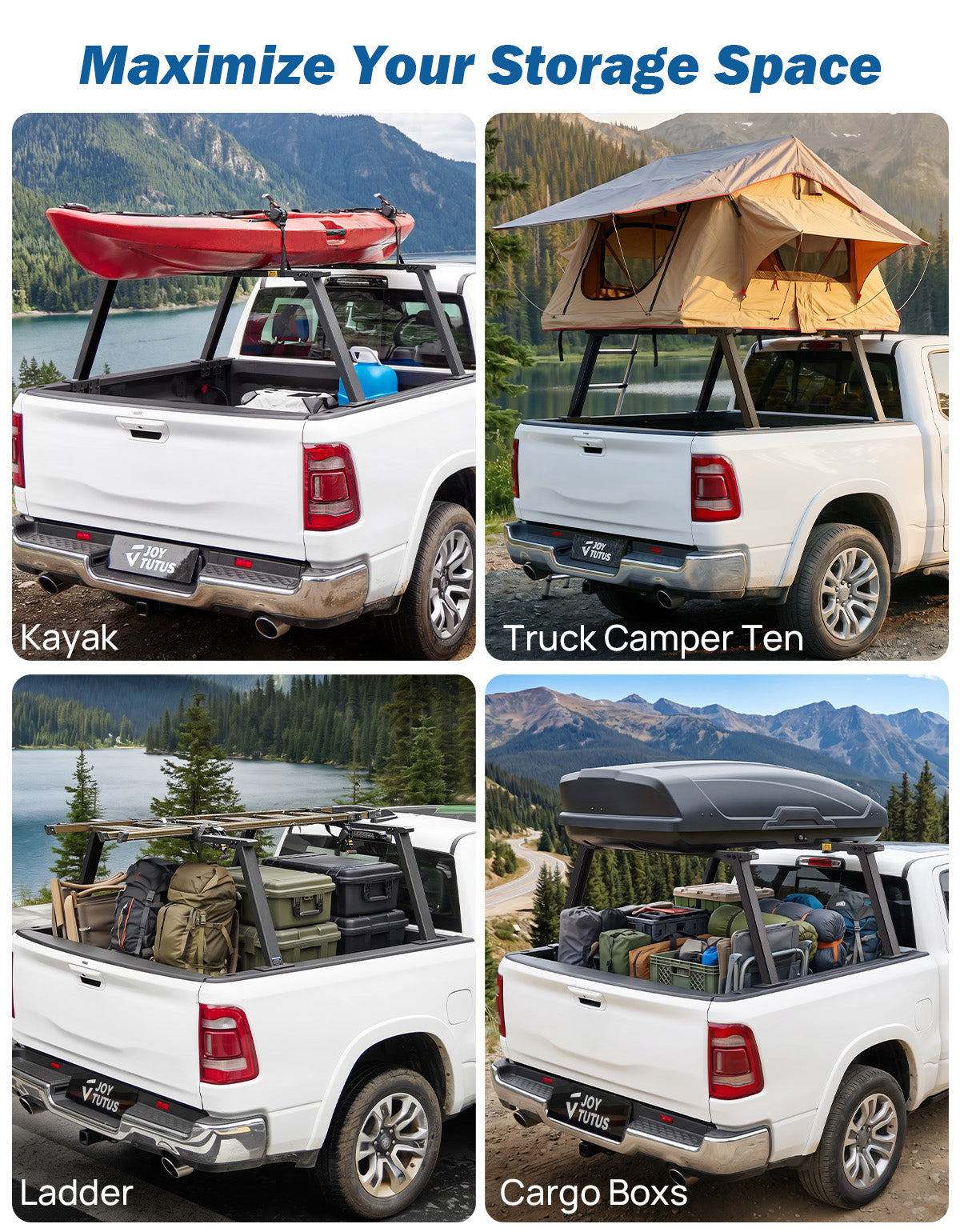 Heavy-Duty Utility Rack System | Truck Bed Rack for Work & Weekend Adventure
