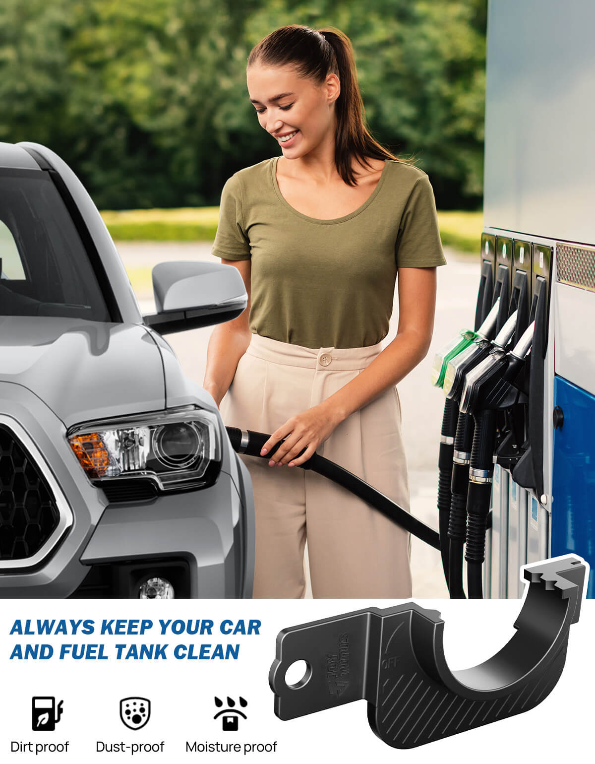 Gas Cap Holder Compatible with 2016-2023 Tacoma 3rd Gen