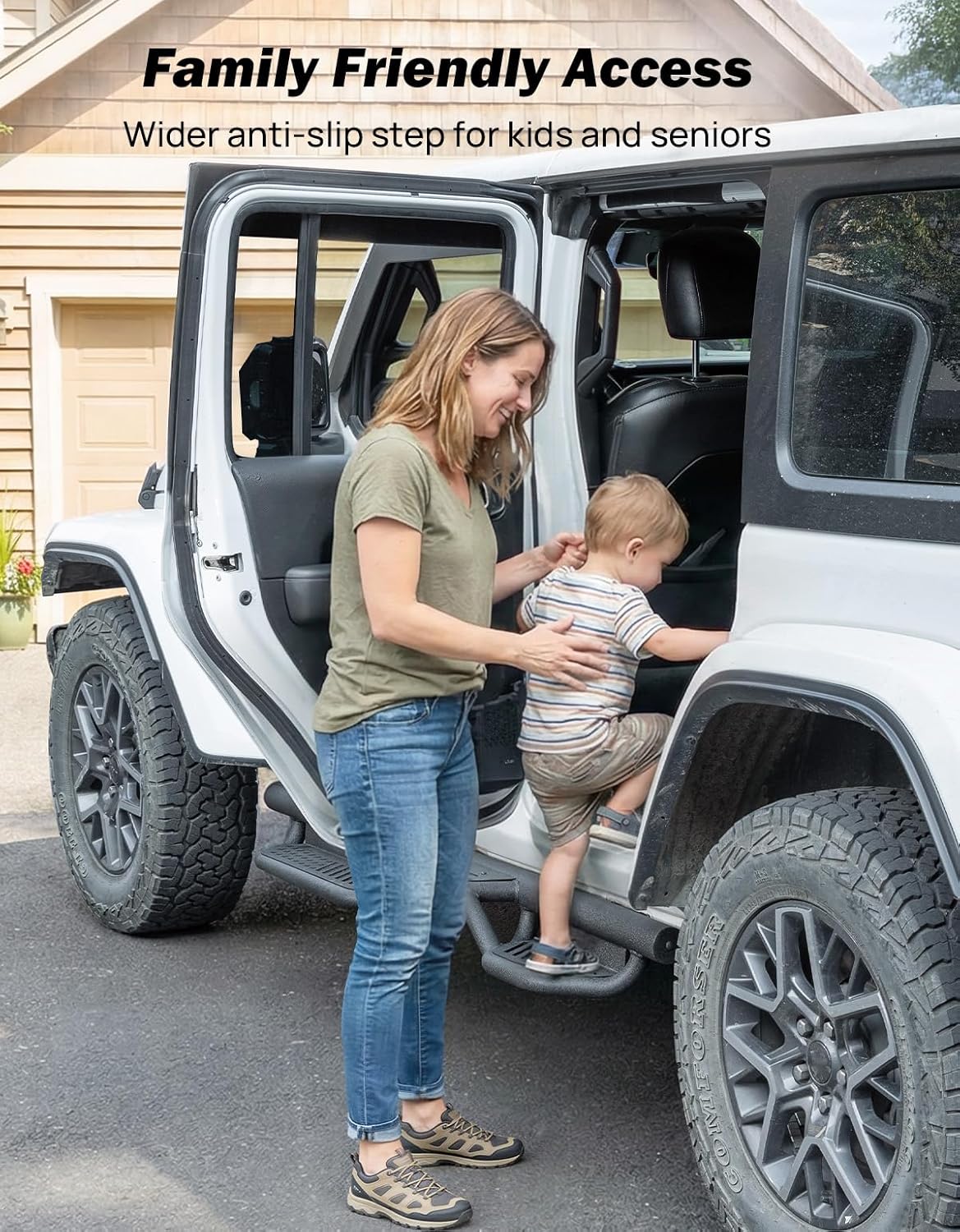 Running Boards Side Steps for Wrangler JL 4 Door 2018–2026, 550LB
