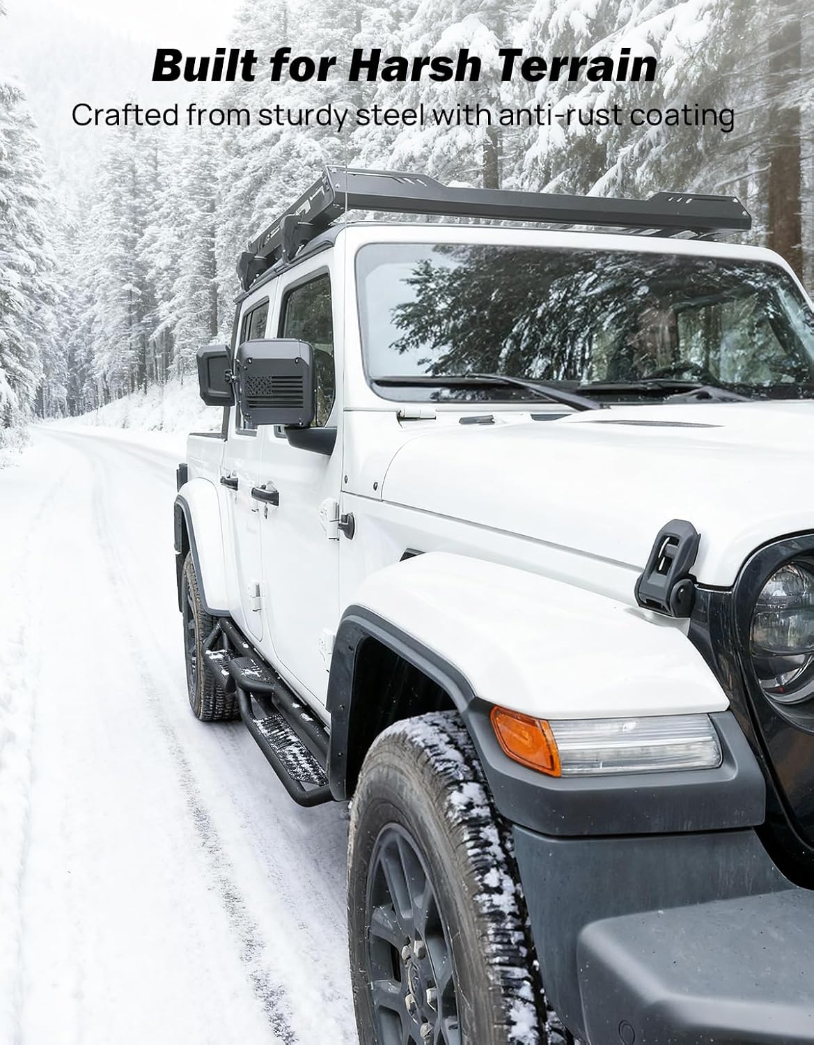 Running Boards Side Steps for Gladiator JT 2020–2026, 550LB Dual-Tier