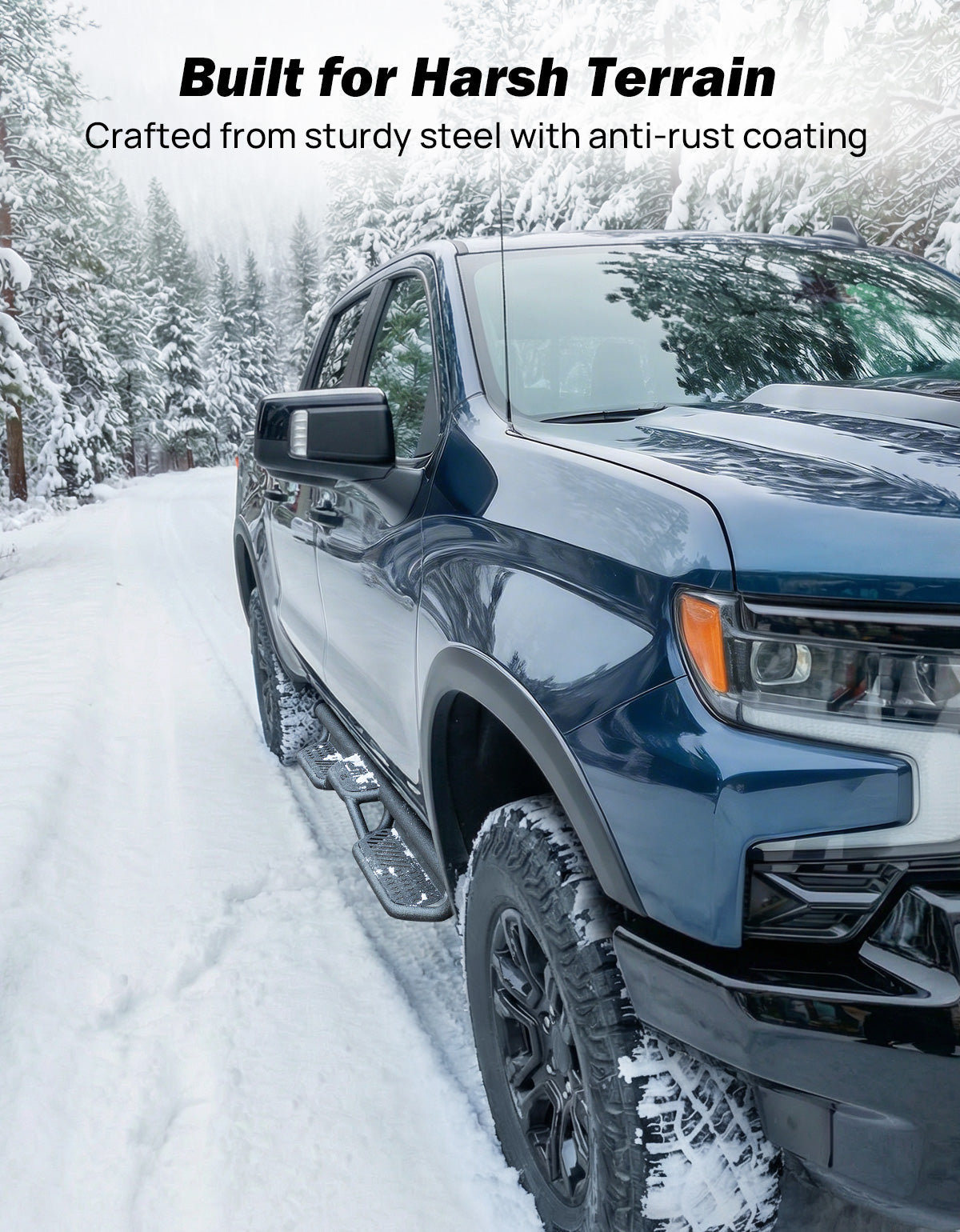 Running Boards for Chevrolet Silverado 1500 Crew Cab 2019–2025 – 550LB Heavy Duty