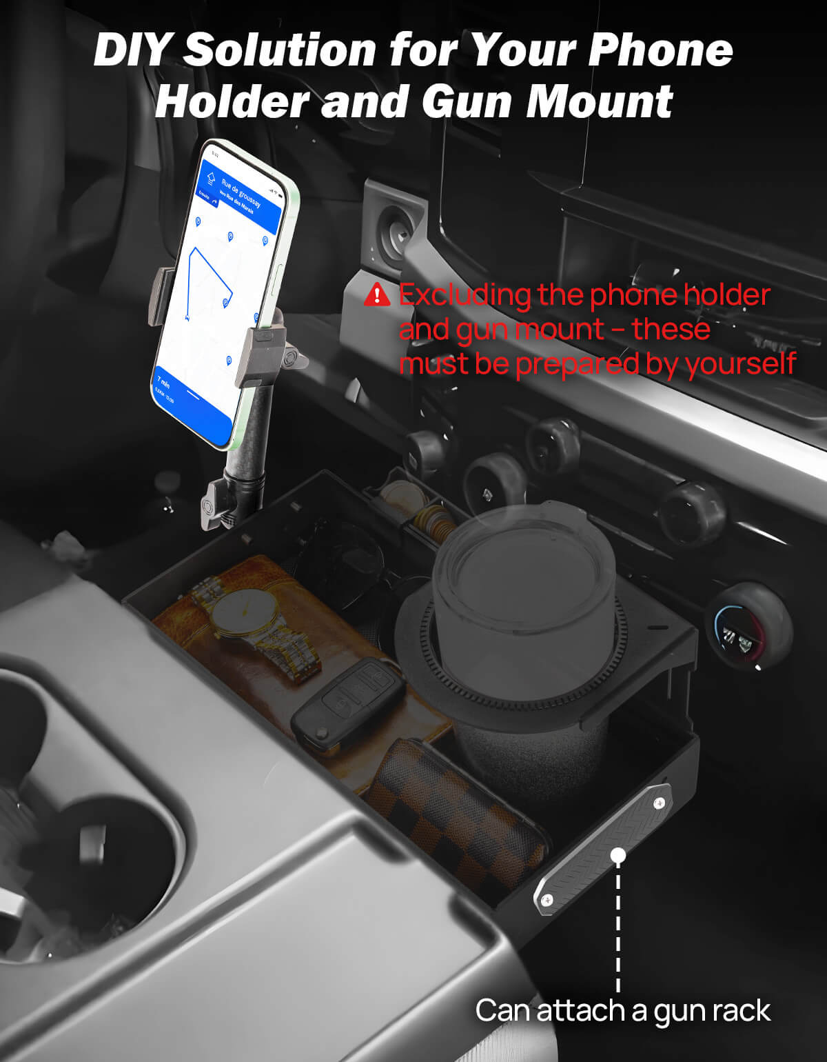 Aluminum Jump Seat Organizer for Ford F-150–F-650 Trucks 2011–2025