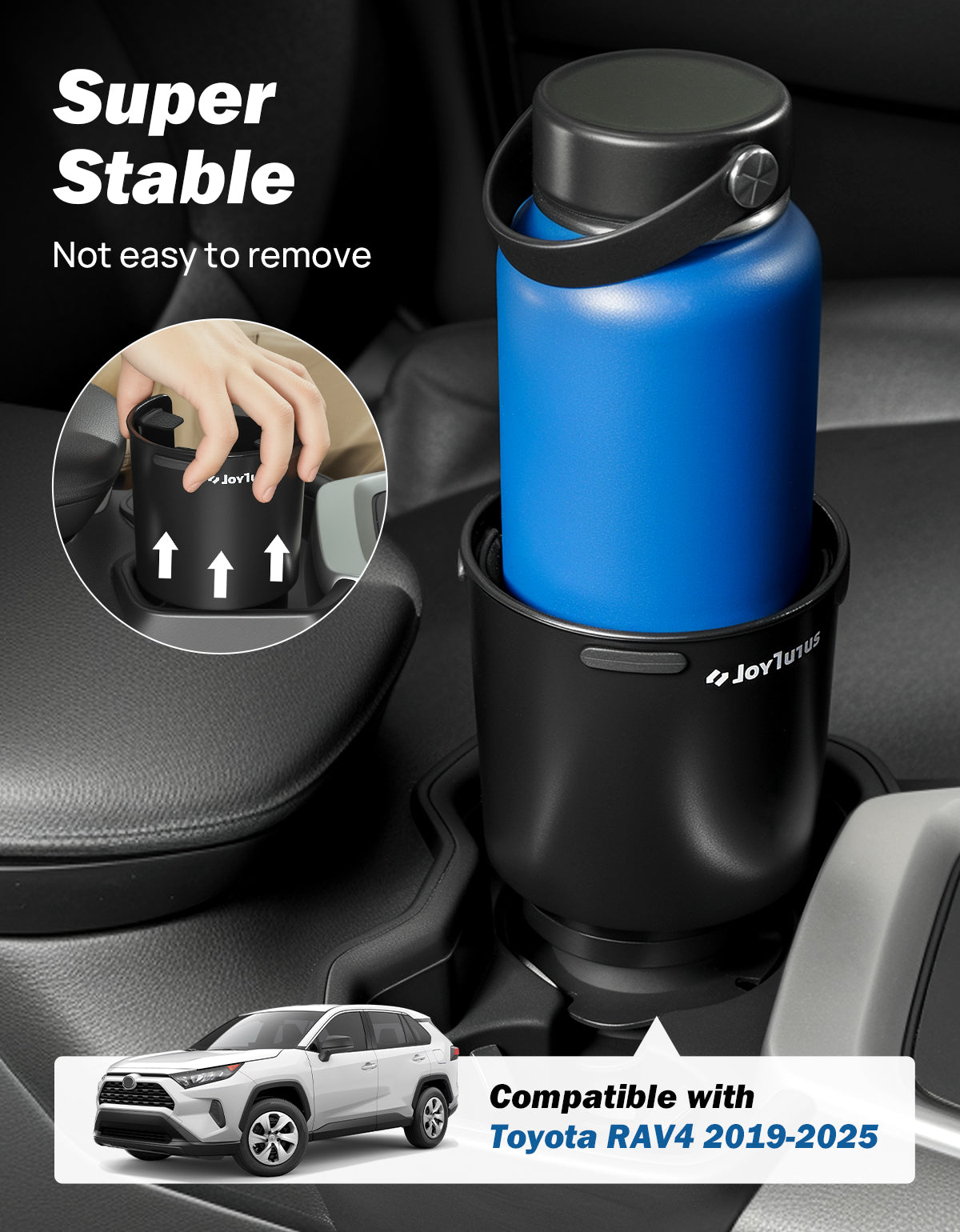 Toyota RAV4 2019–2025 Cup Holder Expander for Large Bottles