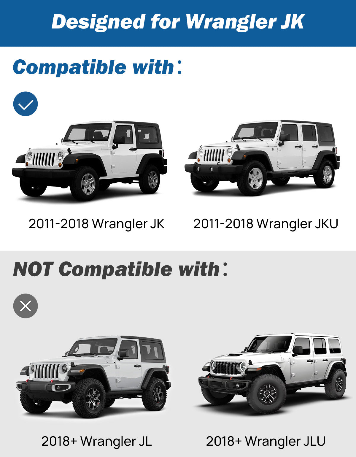 Magnetic Phone Mount & Dash Storage Tray for 2011–2018 Jeep Wrangler JK/JKU