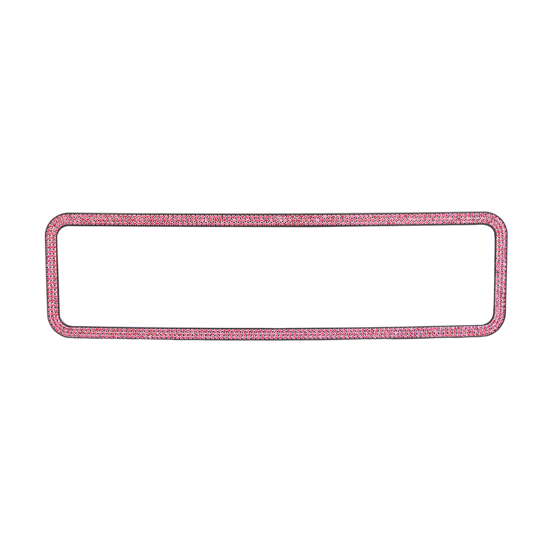 JOYTUTUS Bling Car Rear View Mirror, Universal 11.81 Inch Panoramic Rearview Mirror Accessories -Pink