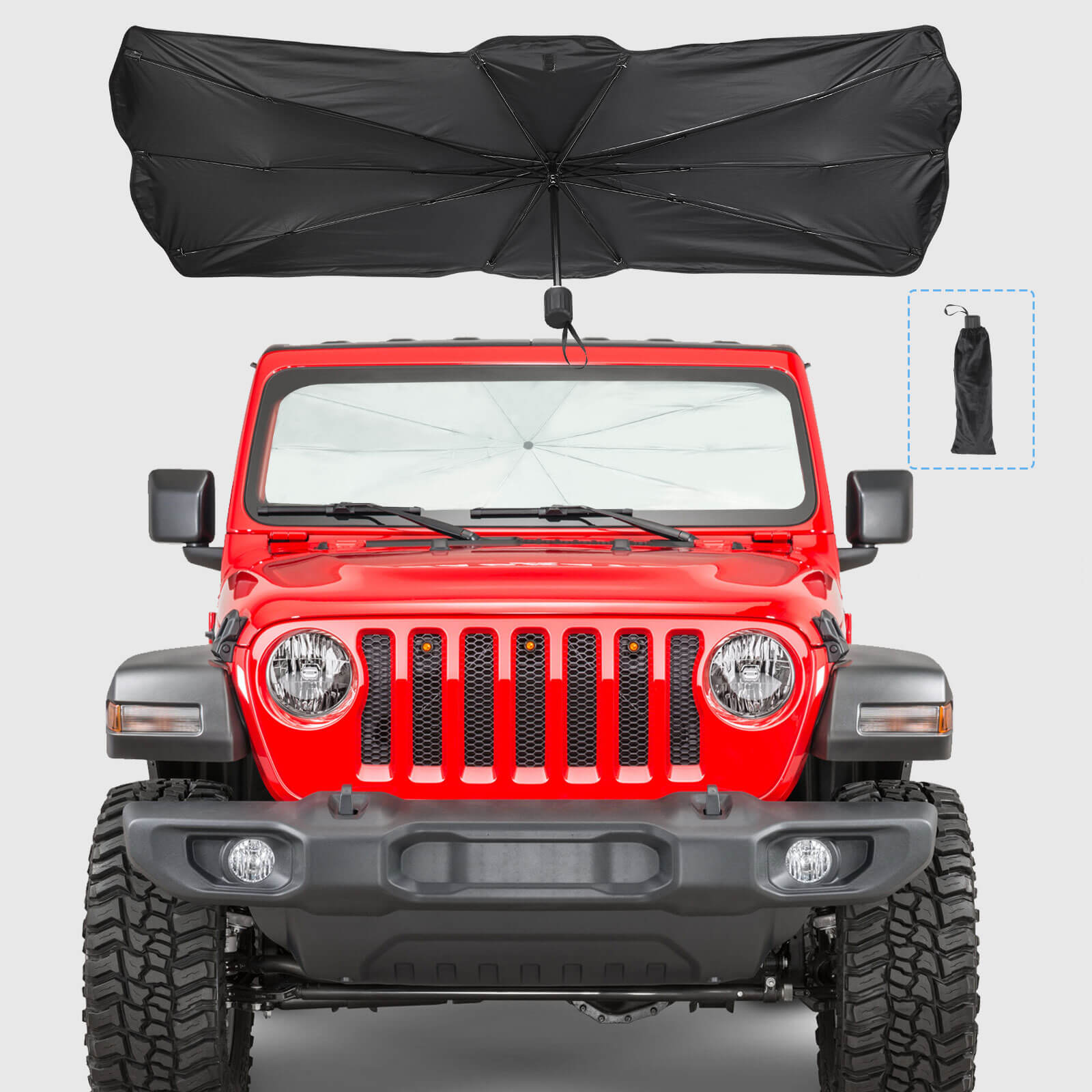 Custom-Fit Windshield Sun Shade for Wrangler JL/JLU 2018–2026 & Gladiator JT