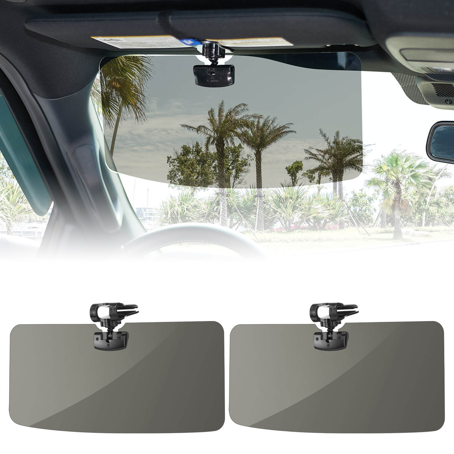 16.9" Universal Anti-Glare Polarized Sun Visor Extender