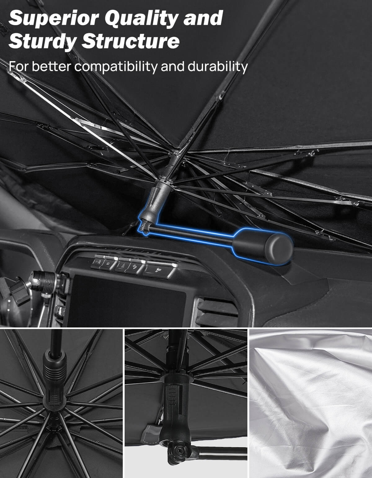 Sun Shade Umbrella for Ford F-150 F-250 F-350 2015–2025