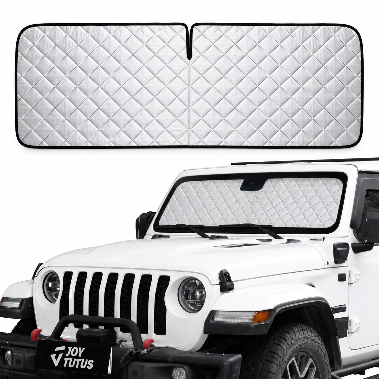 Custom Fit Windshield Sun Shade for Jeep Wrangler JK/JL (2007–2026) & Gladiator JT (2020–2026)