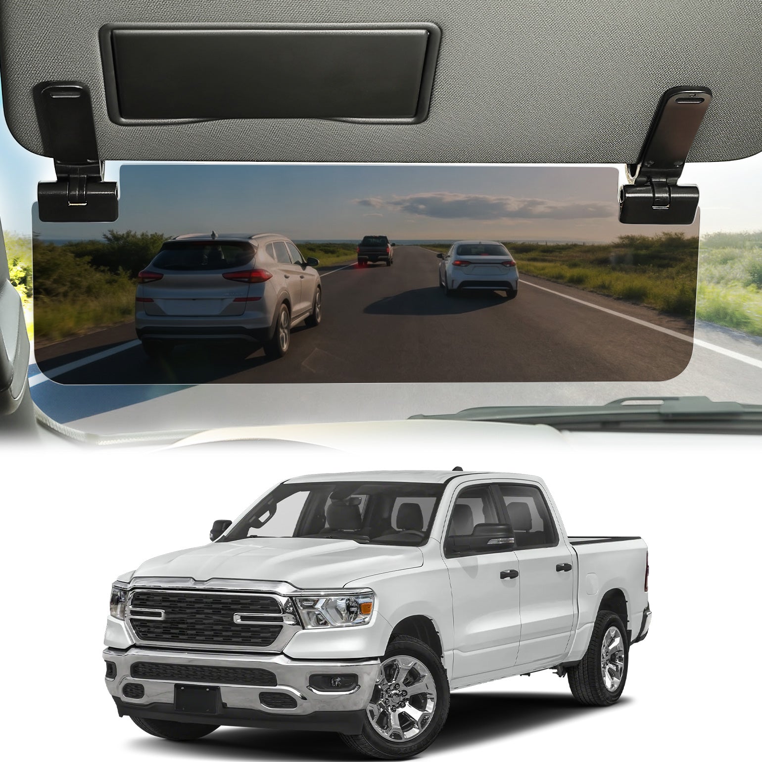 Large Polarized Sun Visor Extender for SUVs & Trucks