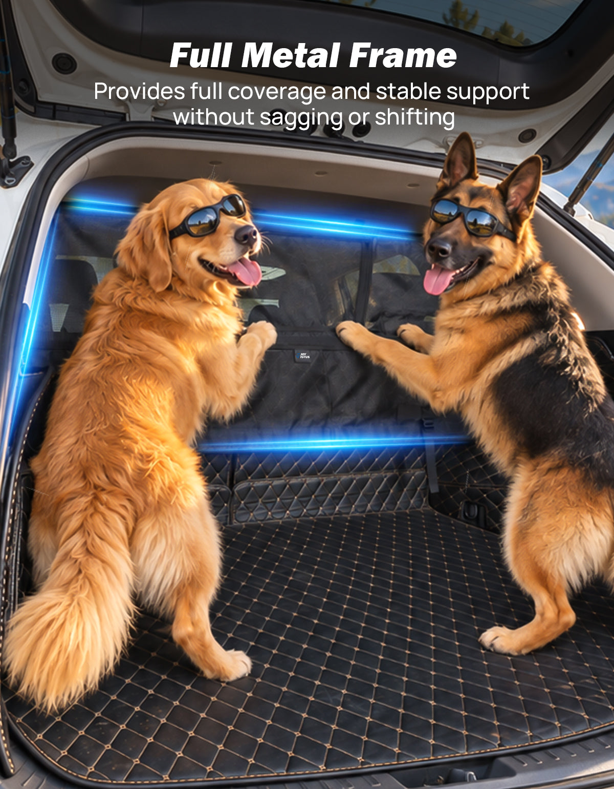 2026 Upgraded Dog Car Barrier with Zippered Mesh Window