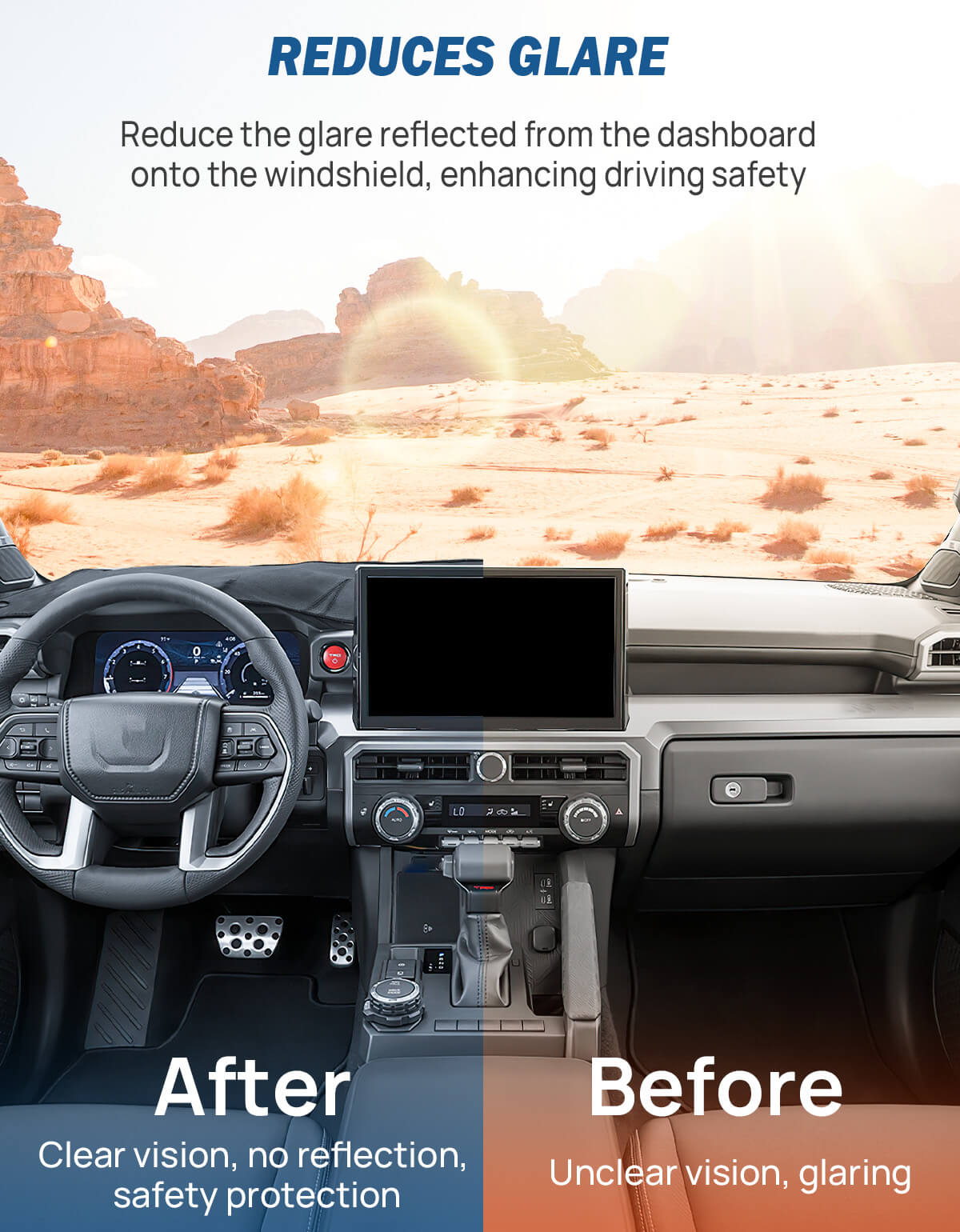 Dash Cover Mat Compatible with 2025 2026 4Runner & 2024-2026 Tacoma