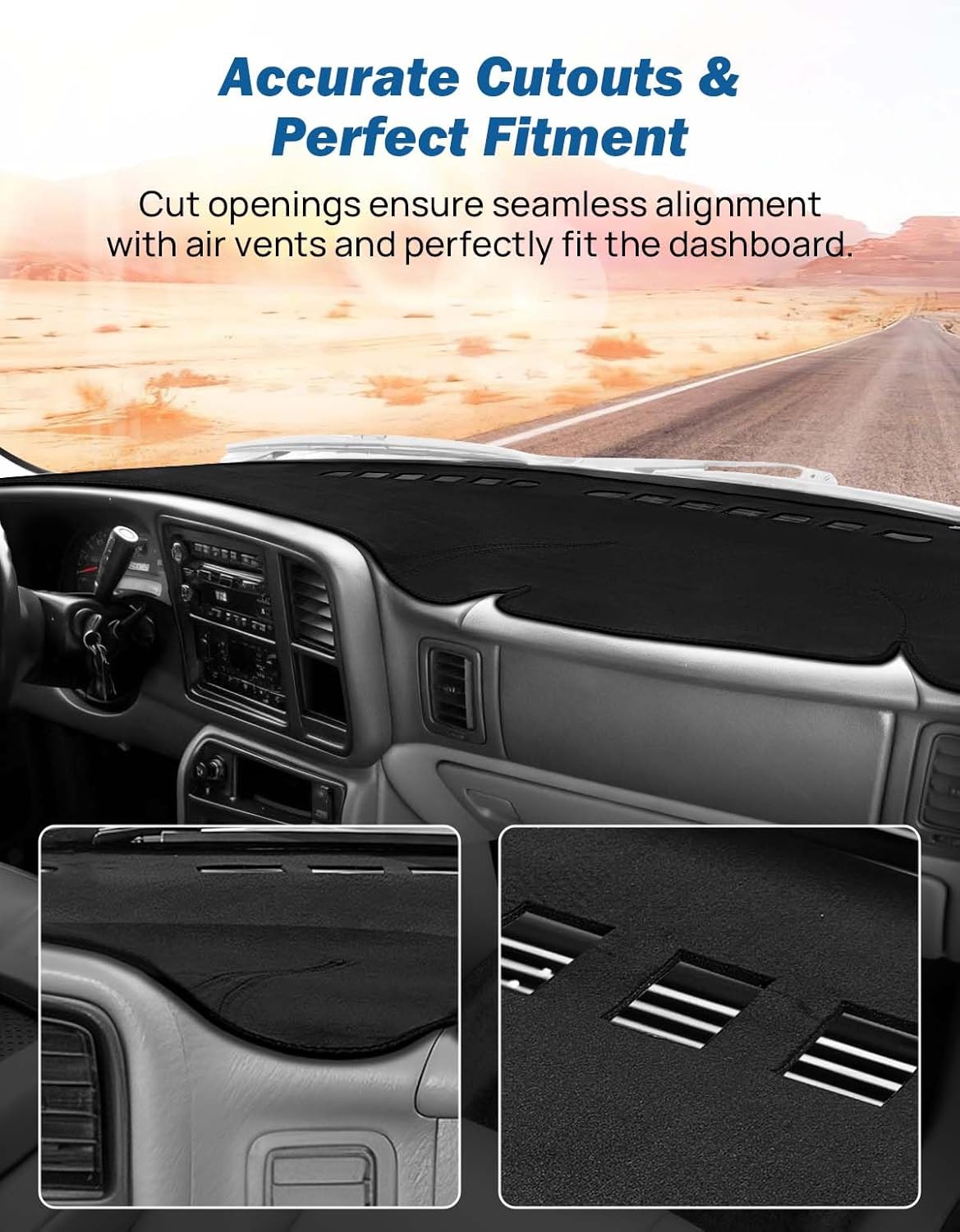 Dashboard Cover for Silverado/Sierra (1999–2007 Classic) – Anti-Glare Dash Mat