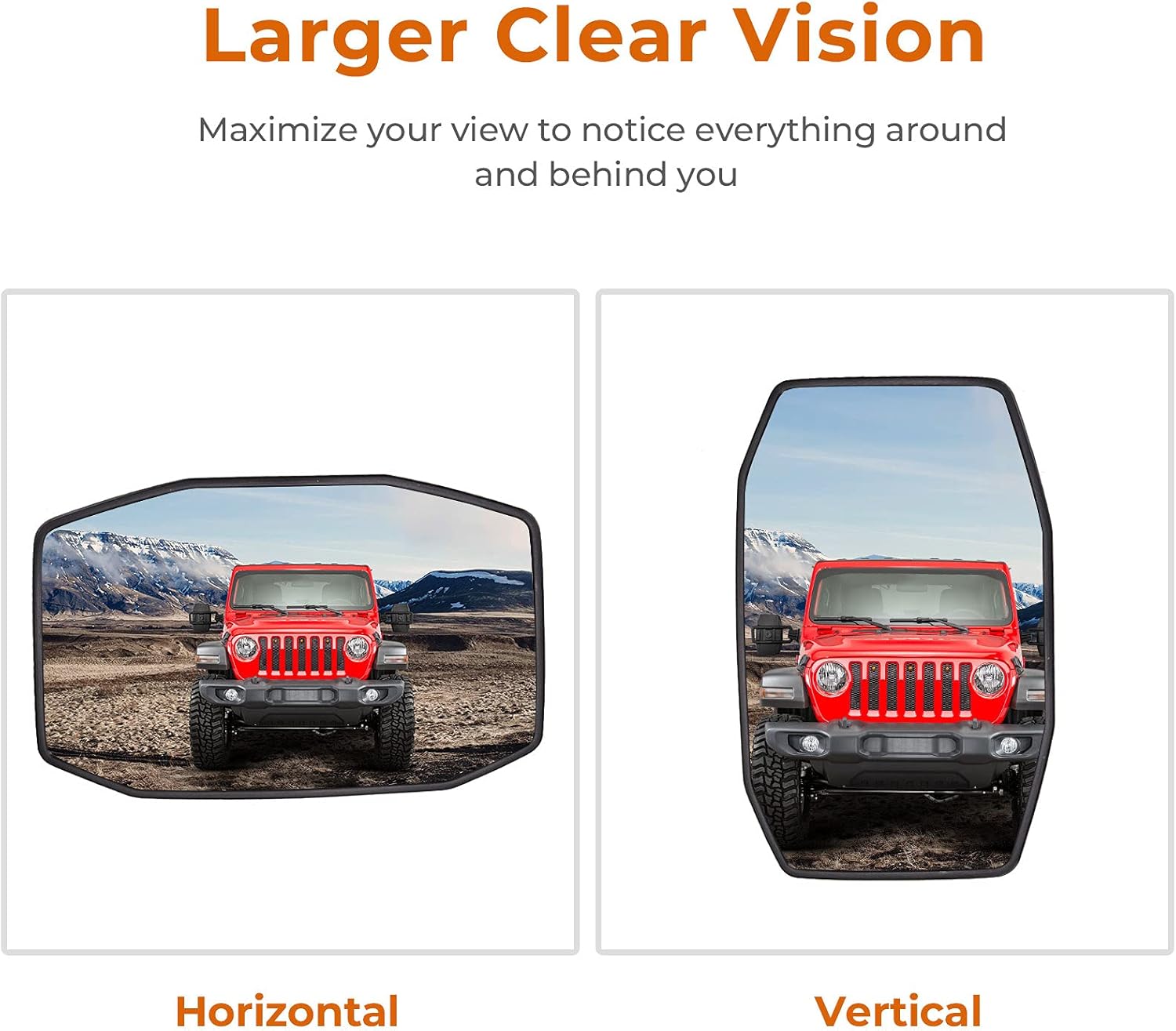 Quick-Release Doors Off Mirrors for Wrangler JK/JKU 2007–2018