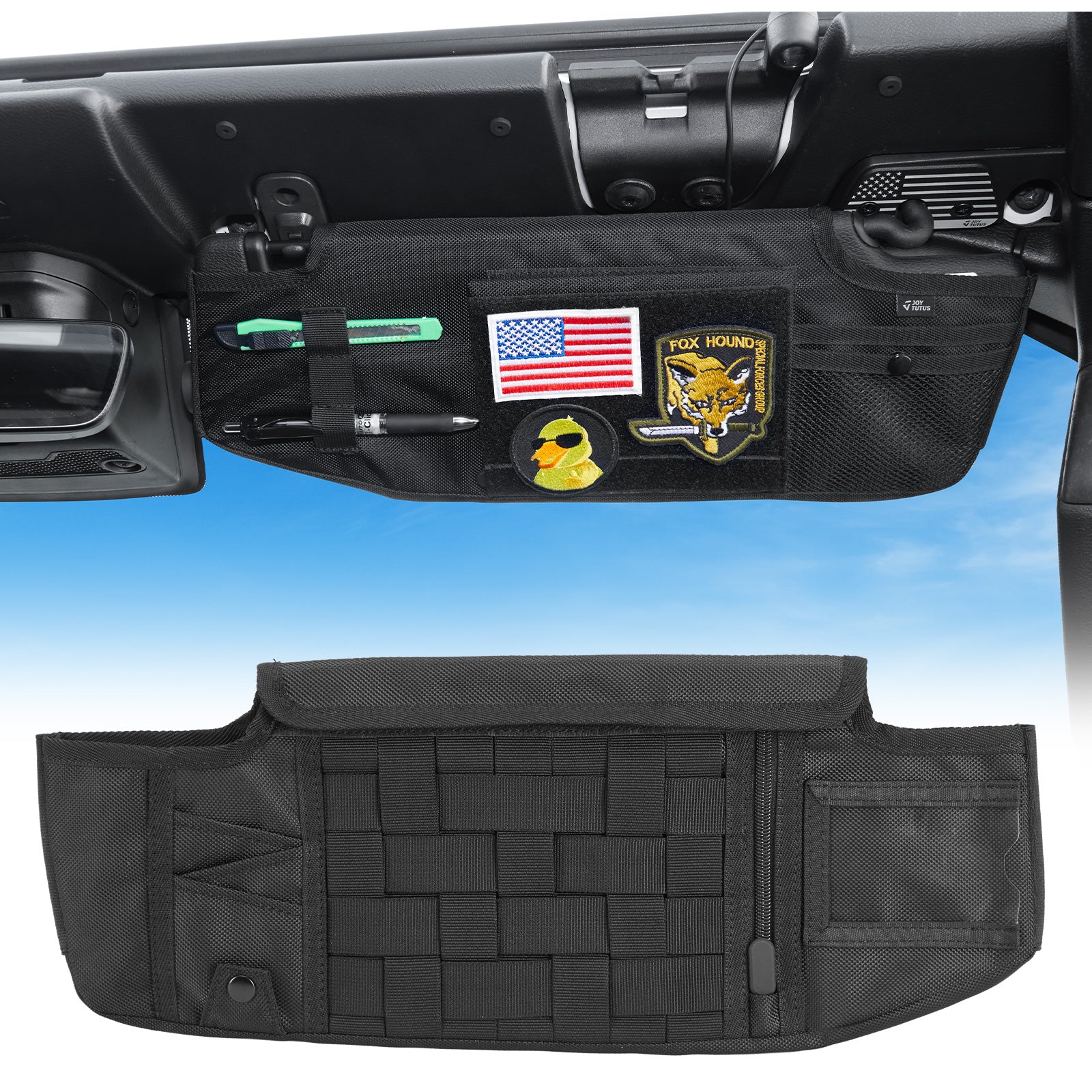 Sun Visor Organizer for Wrangler JL & Gladiator JT 2018–2026