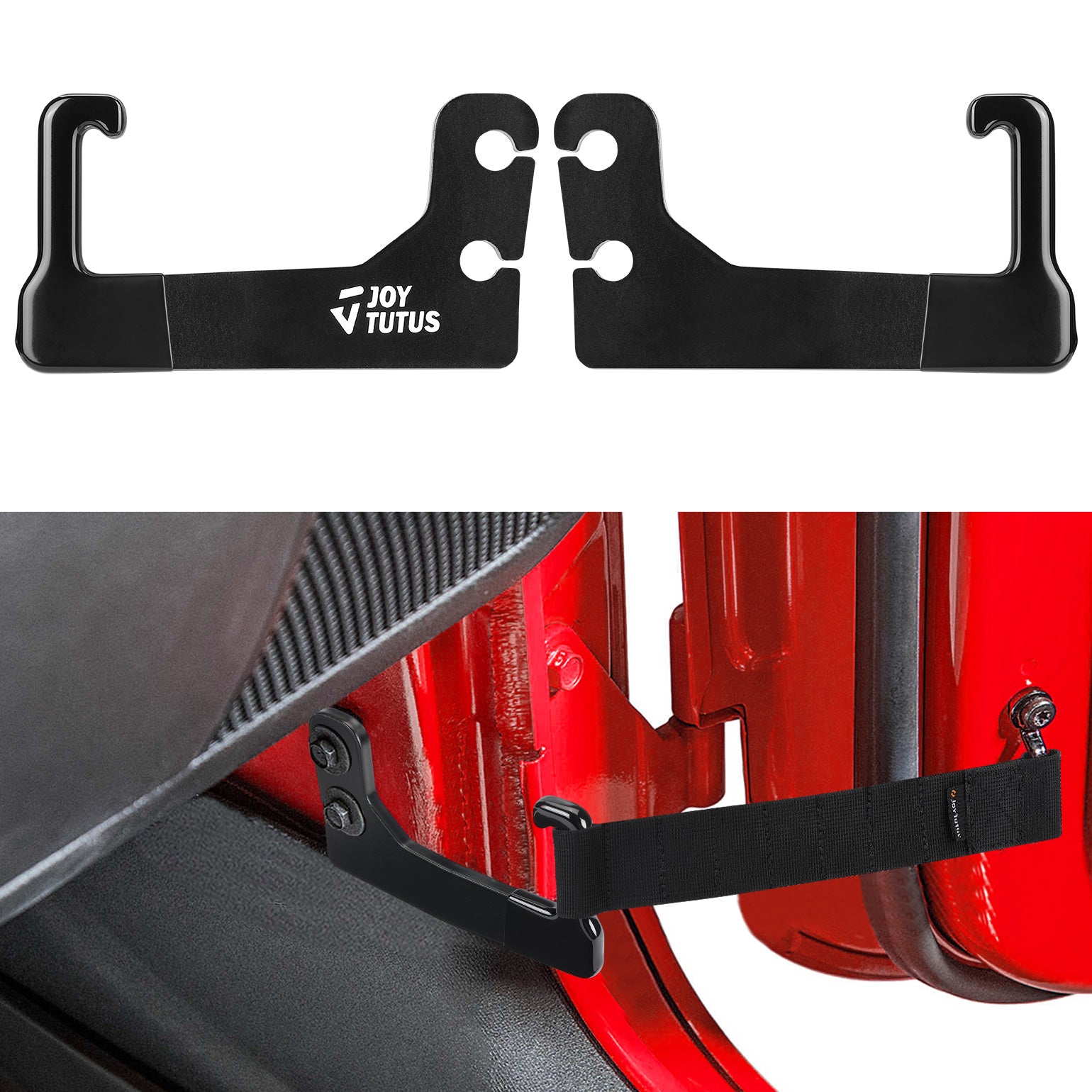 Front Door Limiting Strap Extension Brackets for Wrangler JK/JKU 2007–2018
