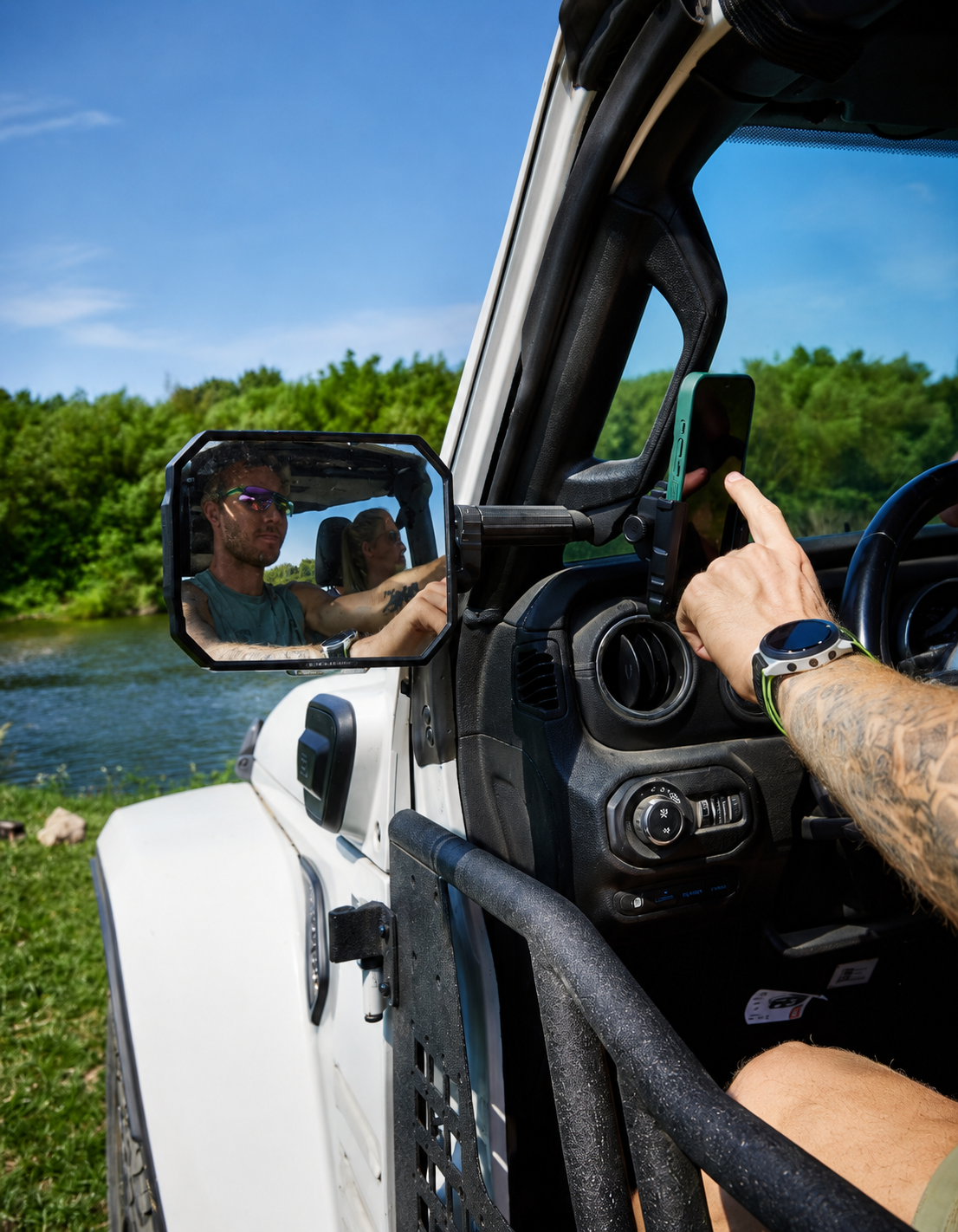 Doors Off Mirrors Fit for Wrangler JL/JLU 2018-23 & Gladiator JT 2020-23