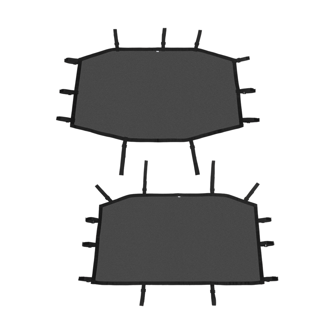 JOYTUTUS Sunshade Mesh Top Cover Fit for Wrangler JLU 2018-2023 (Front+Rear)