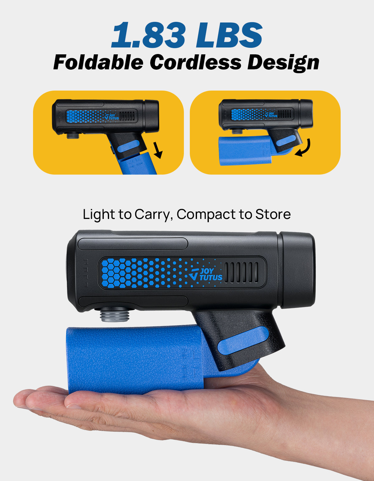 JOYTUTUS P10 Pro Foldable Cordless Pressure Washer for Cars & Bikes