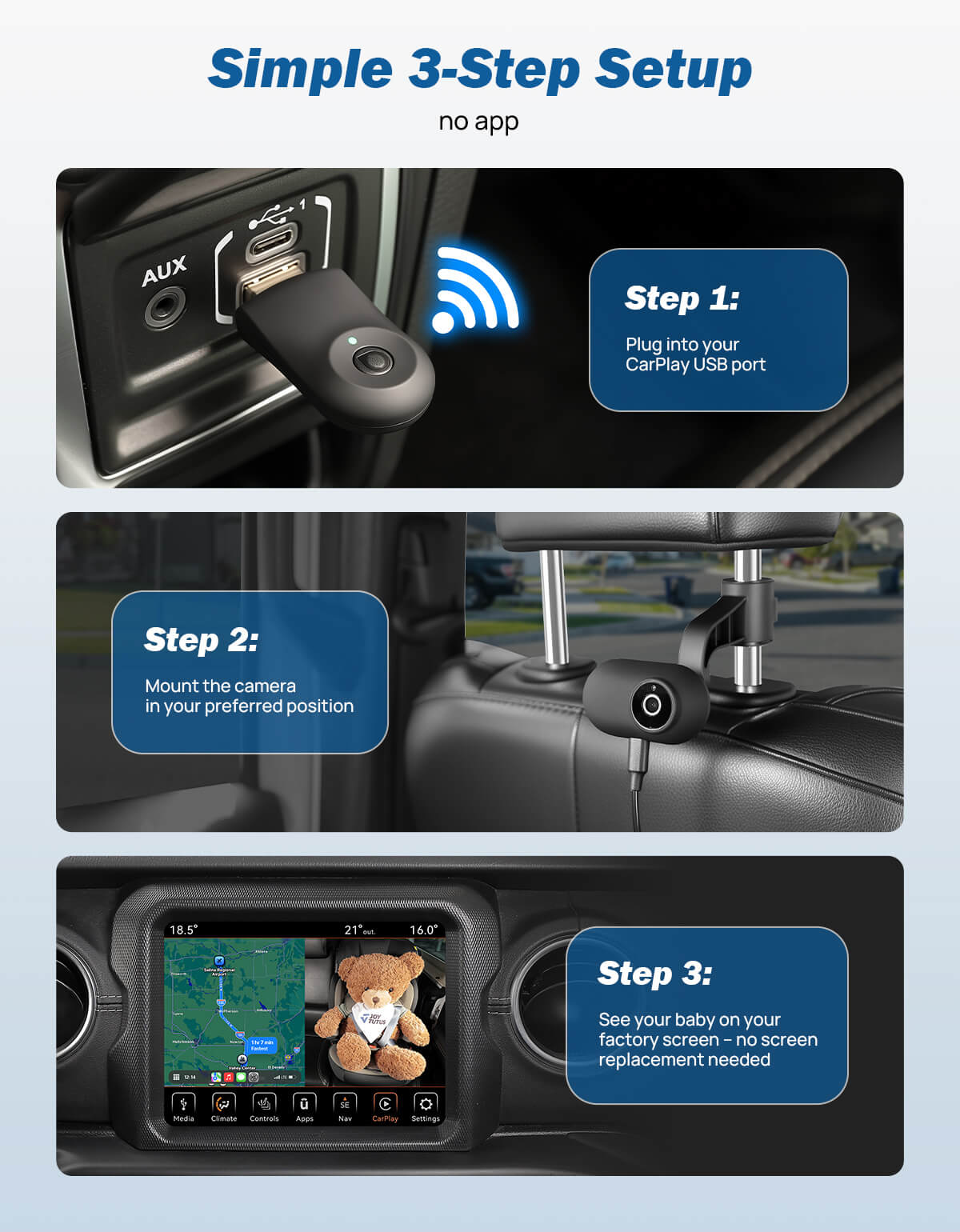Cabin Connect™ Wireless CarPlay Baby Monitor