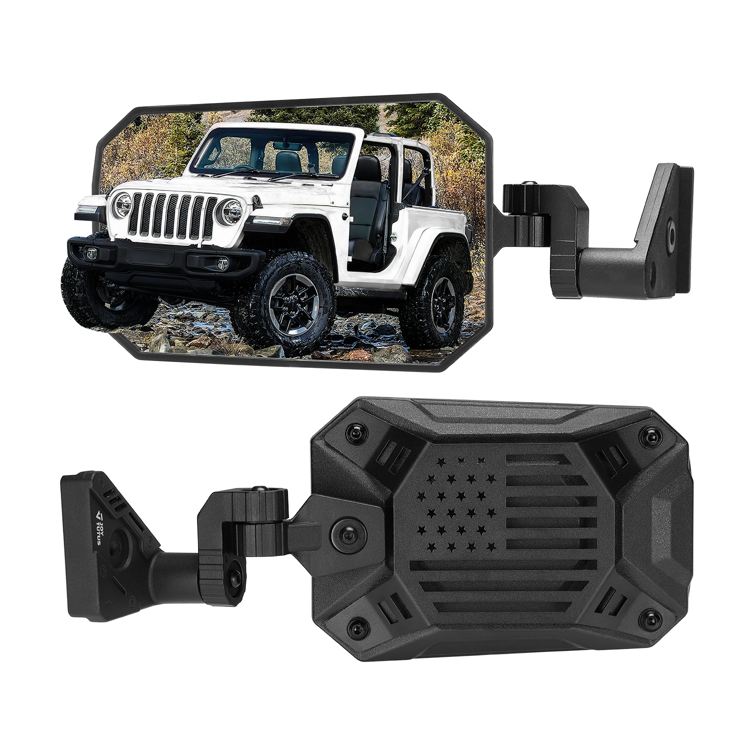 JOYTUTUS Wrangler TJ JK Doors Off Mirrors - No Vibration Wider View Side Mirrors For 1997-2018 Wranglers