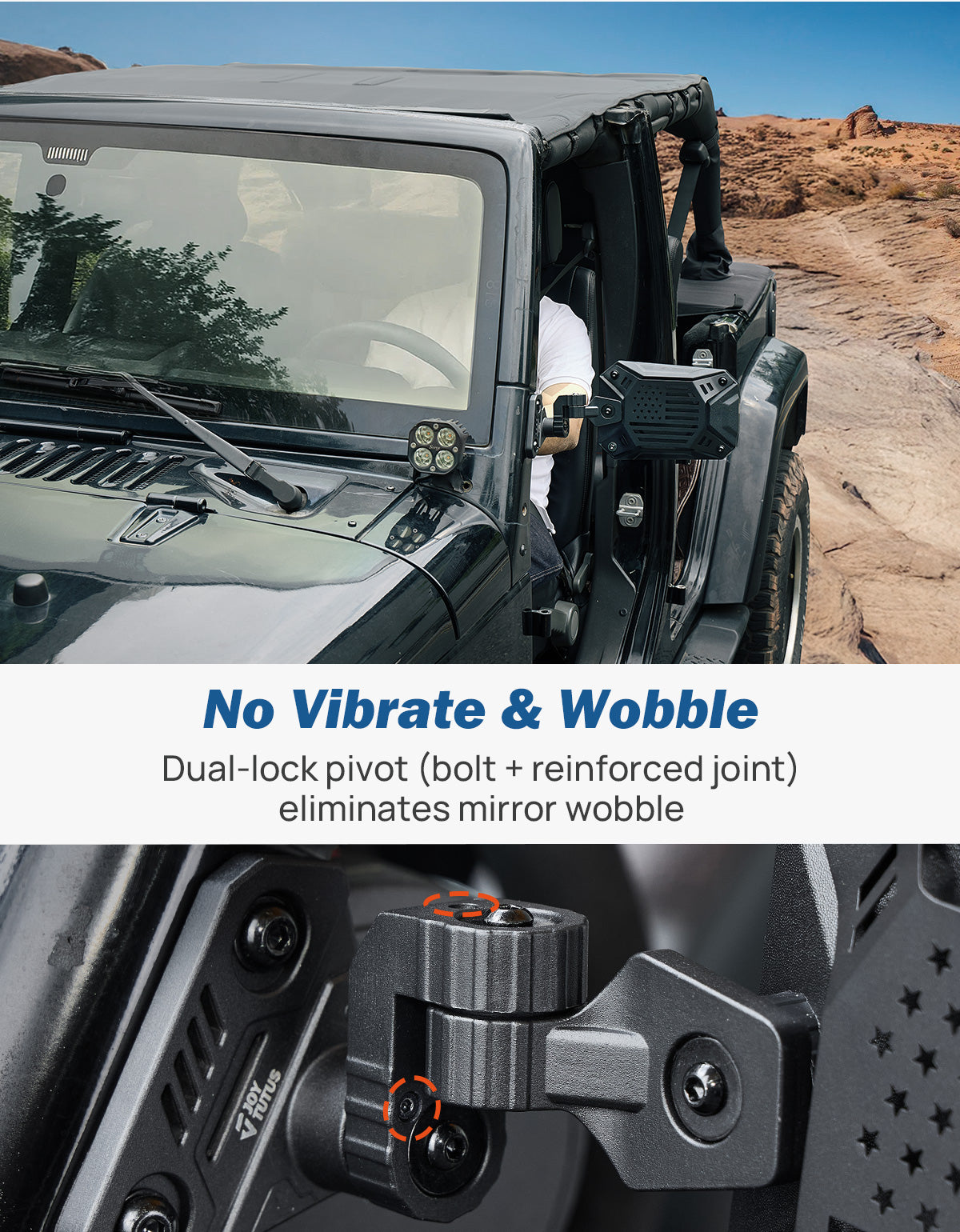 Jeep Mirrors Doors Off Compatible with Wrangler JL JK Gladiator JT