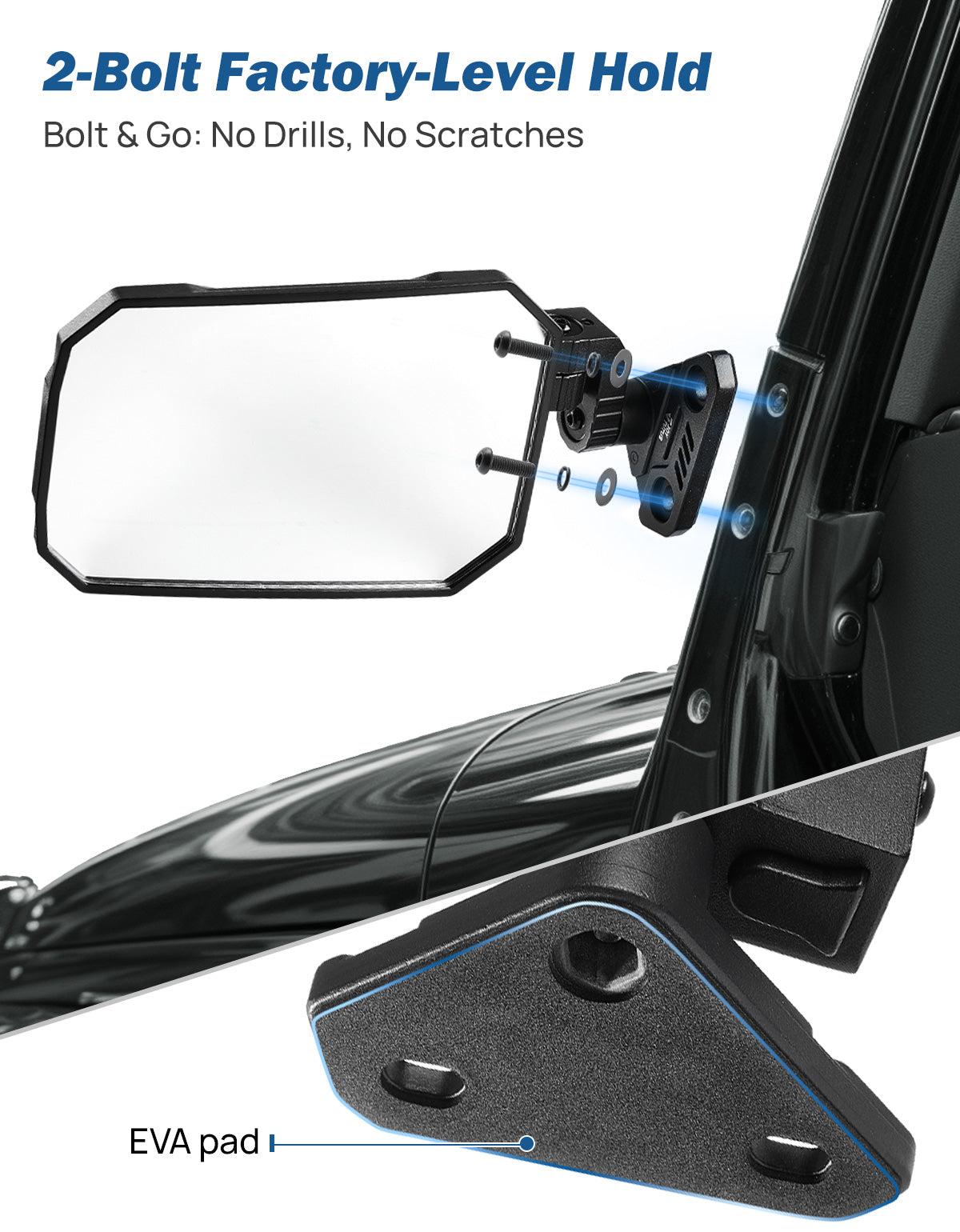 Jeep Mirrors Doors Off Compatible with Wrangler JL JK Gladiator JT