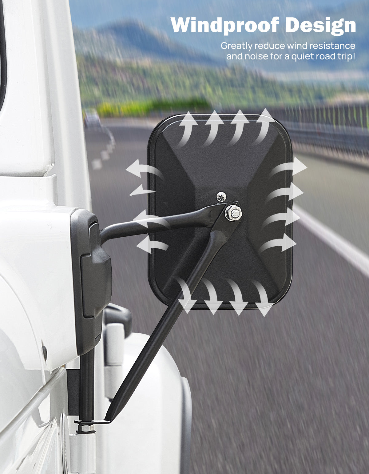 JOYTUTUS Doors Off Mirrors for Wrangler JK/JL & Gladiator JT 2007–2025