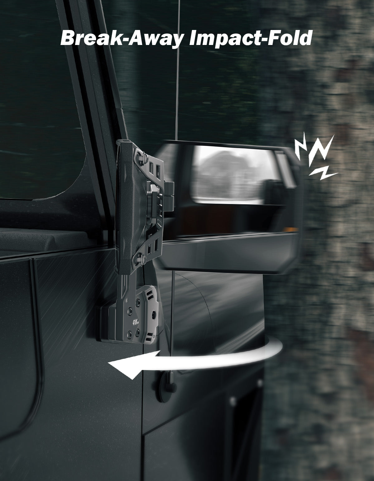 Wrangler Side Mirrors Replacement for YJ/TJ 1987-2006, US Flag Pattern, Wider View & No Vibration