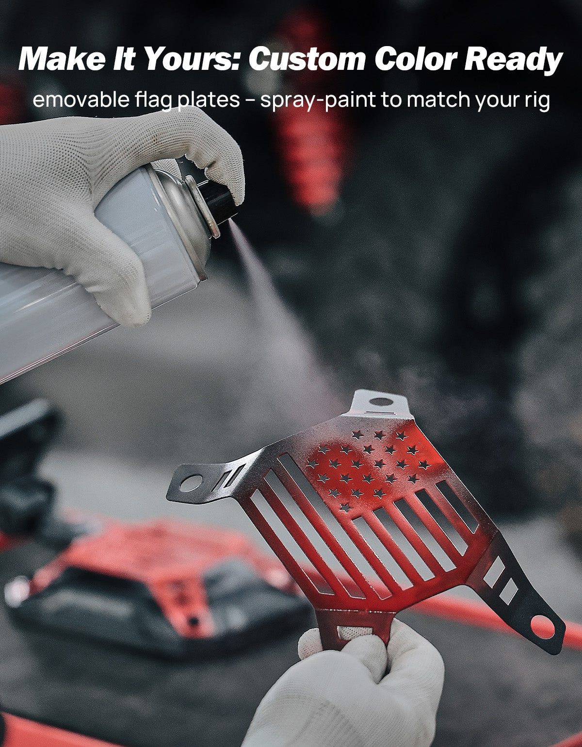 Wrangler Side Mirrors Replacement for YJ/TJ 1987-2006, US Flag Pattern, Wider View & No Vibration