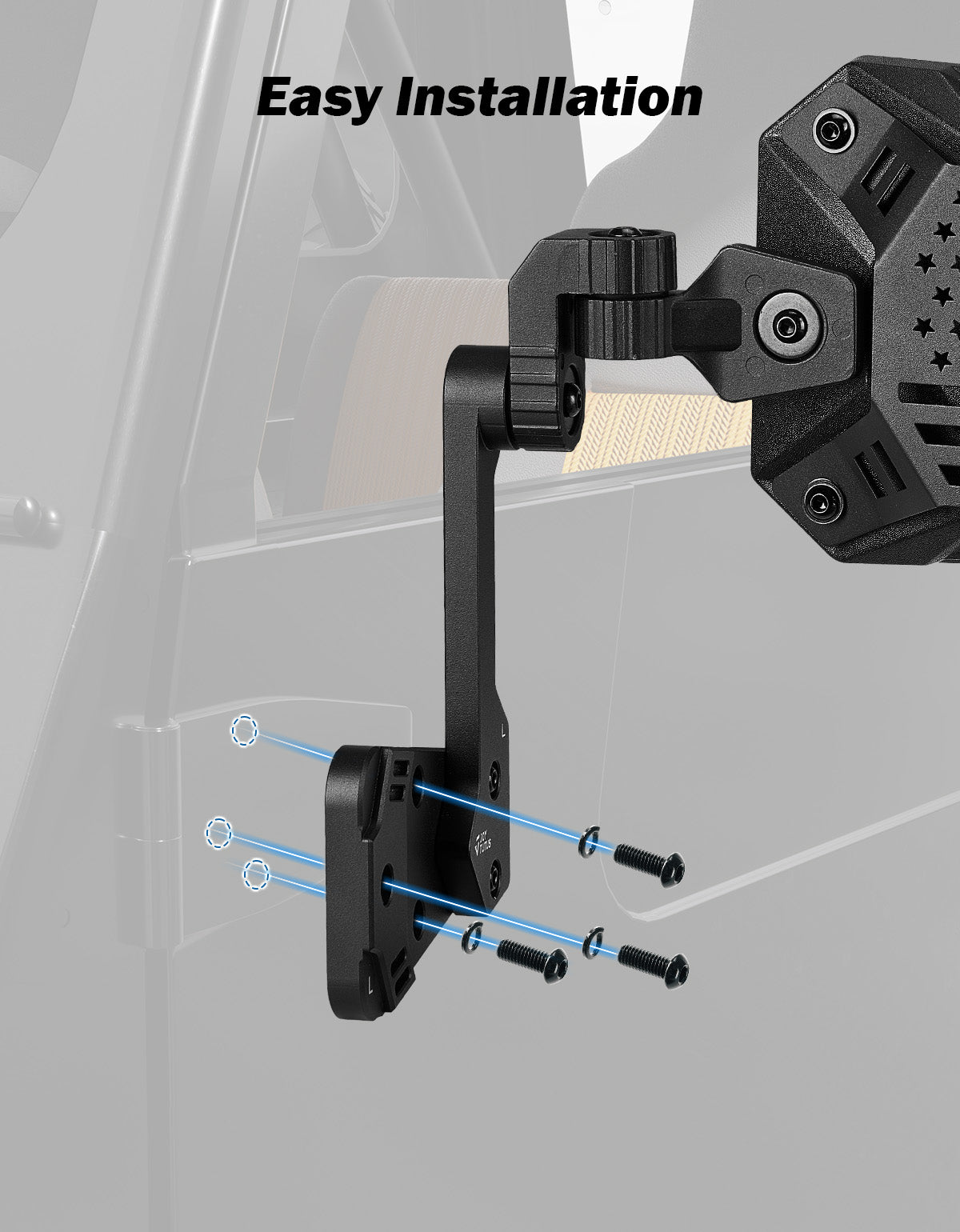 Wrangler Side Mirrors Replacement for YJ/TJ 1987-2006, US Flag Pattern, Wider View & No Vibration