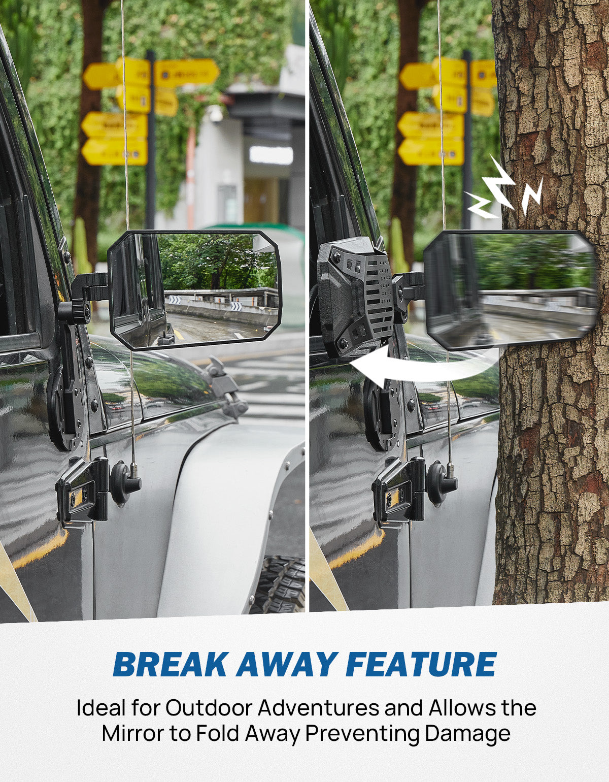 Wrangler Side Mirrors Replacement for JK & JKU 2007–2018