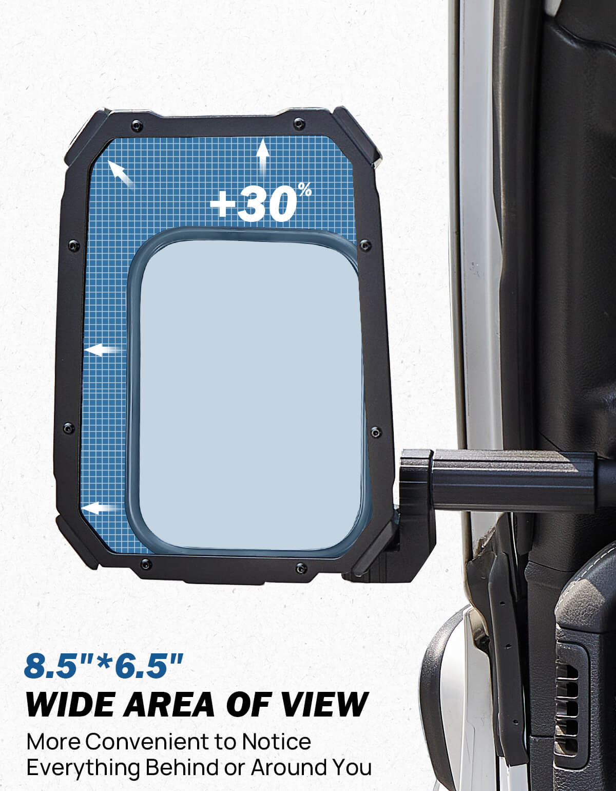Adjustable Doors-Off Mirrors for Wrangler JL/JLU 2018–2023 & Gladiator JT
