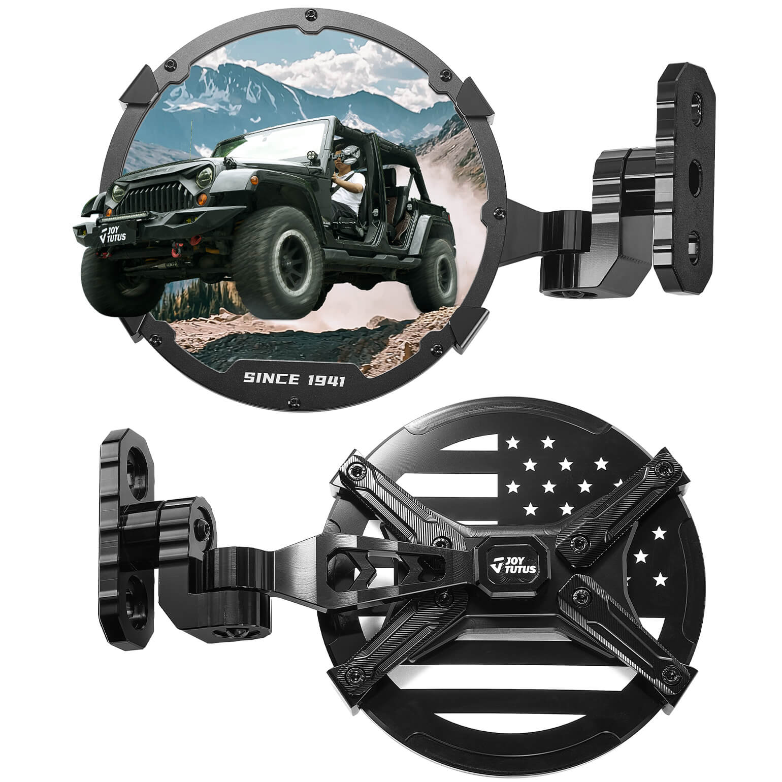 Wrangler TJ JK Door-Off Mirrors 1997-2018 Vibration-Free CNC Aluminum