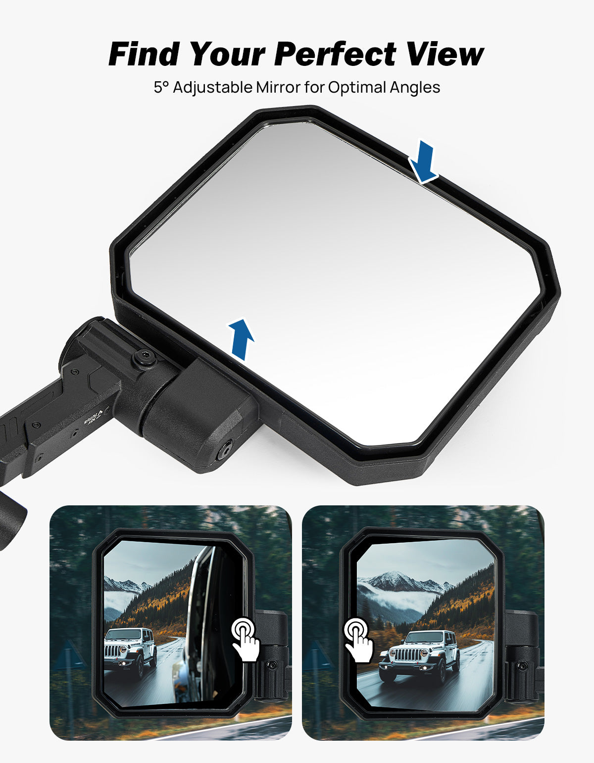 Jeep Mirrors Doors Off Compatible with Wrangler JL JK Gladiator JT