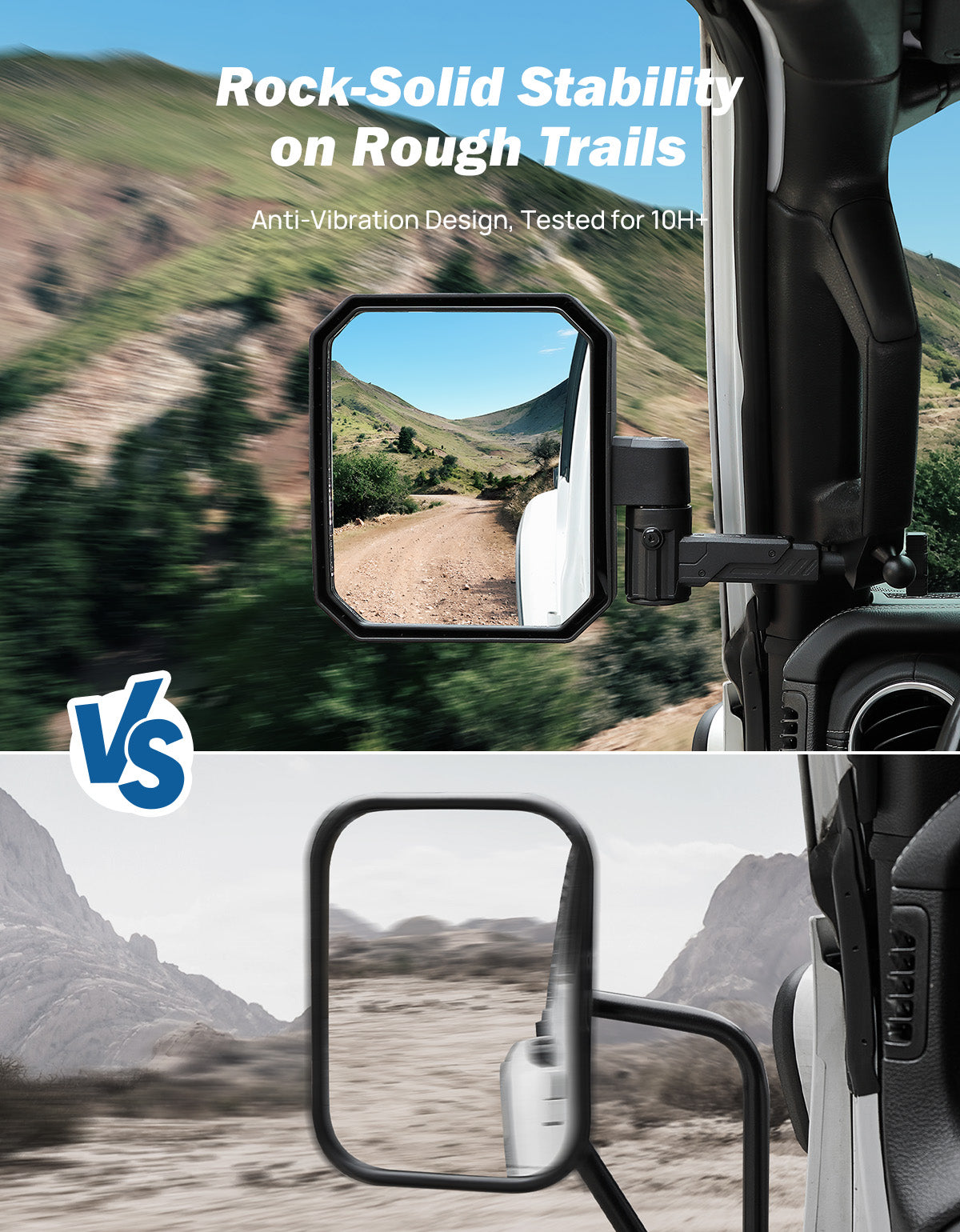 Doors Off Mirrors for Jeep Wrangler JL & Gladiator JT (2018–2023)