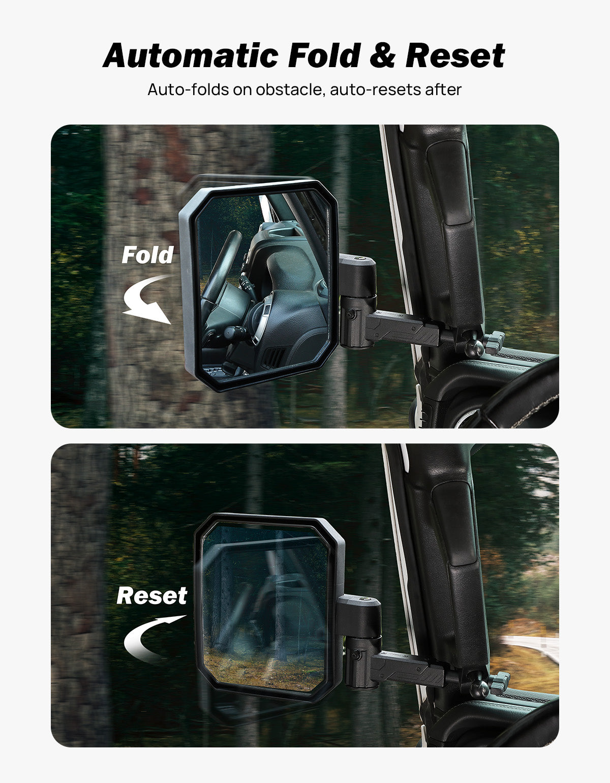 Doors Off Mirrors for Jeep Wrangler JL & Gladiator JT (2018–2023)