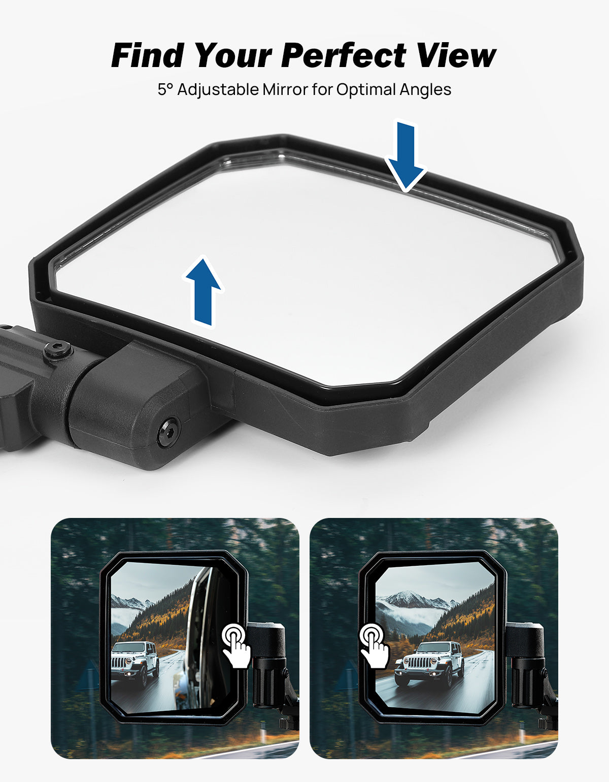 Jeep Mirrors Doors Off Compatible with Wrangler JL JK Gladiator JT