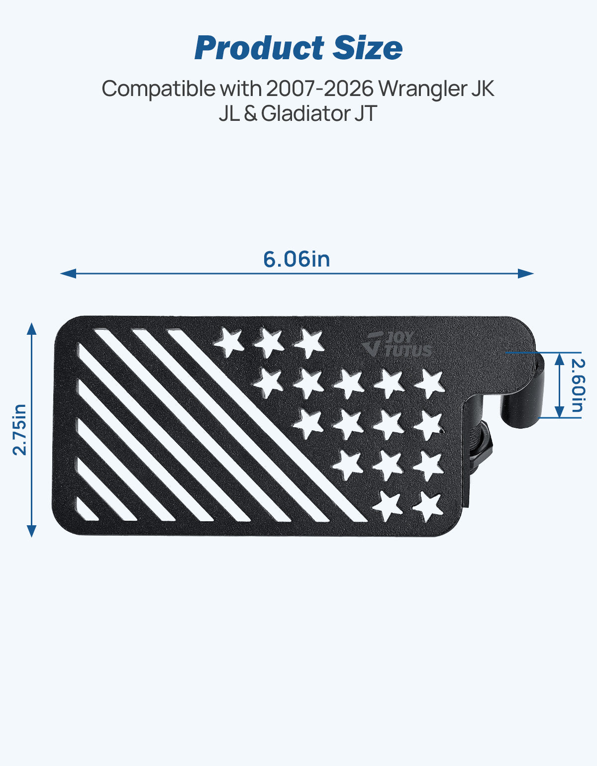Wrangler & Gladiator Doors-Off Foot Pegs with US Flag Pattern