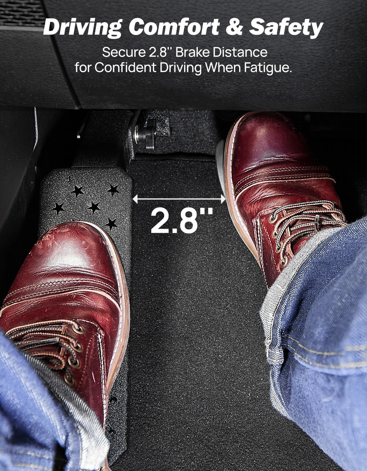 Dead Pedal Foot Rest Pad for Jeep Wrangler JK/JL 2007-2026 & Gladiator JT