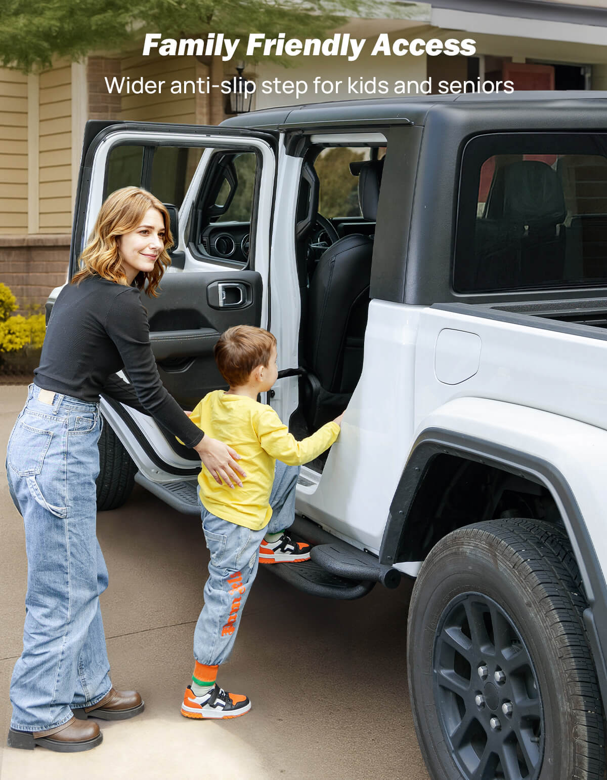 6.7" Running Boards for Gladiator JT 2020–2026, Heavy-Duty Side Steps