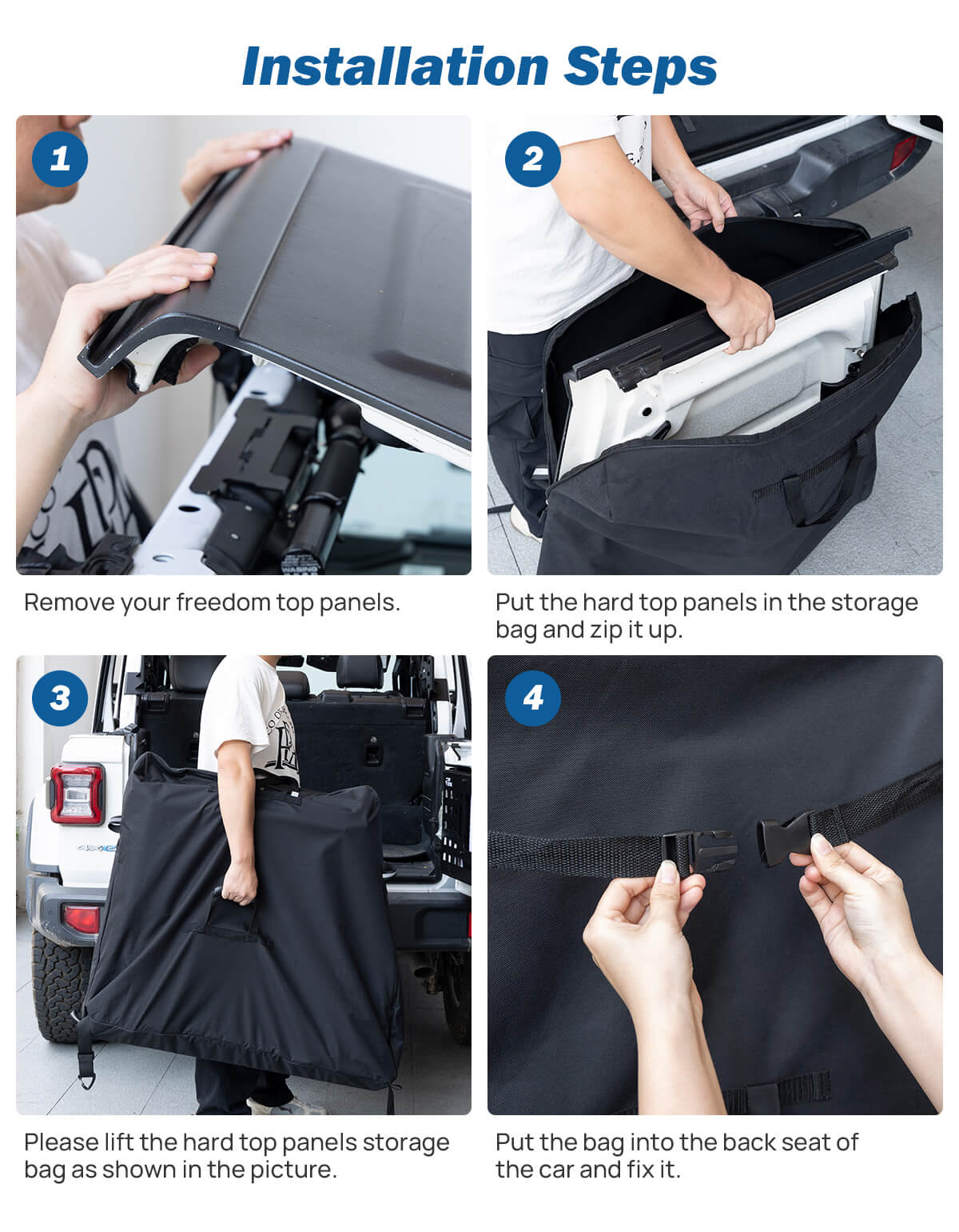 Freedom Panel Hard Top Storage Bag for Wrangler JK/JL & Gladiator JT 2007–2026